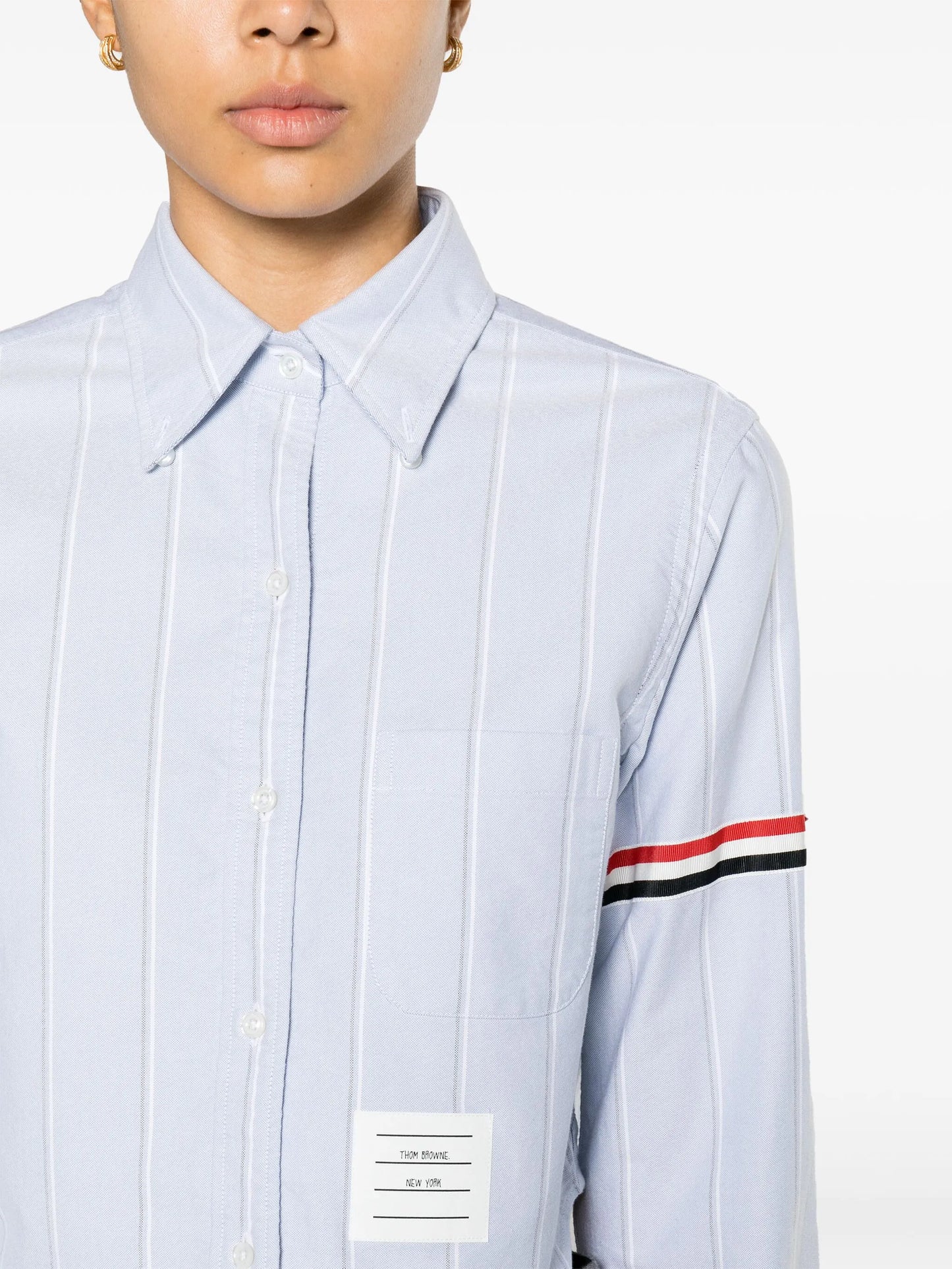 RWB-stripe cotton shirt