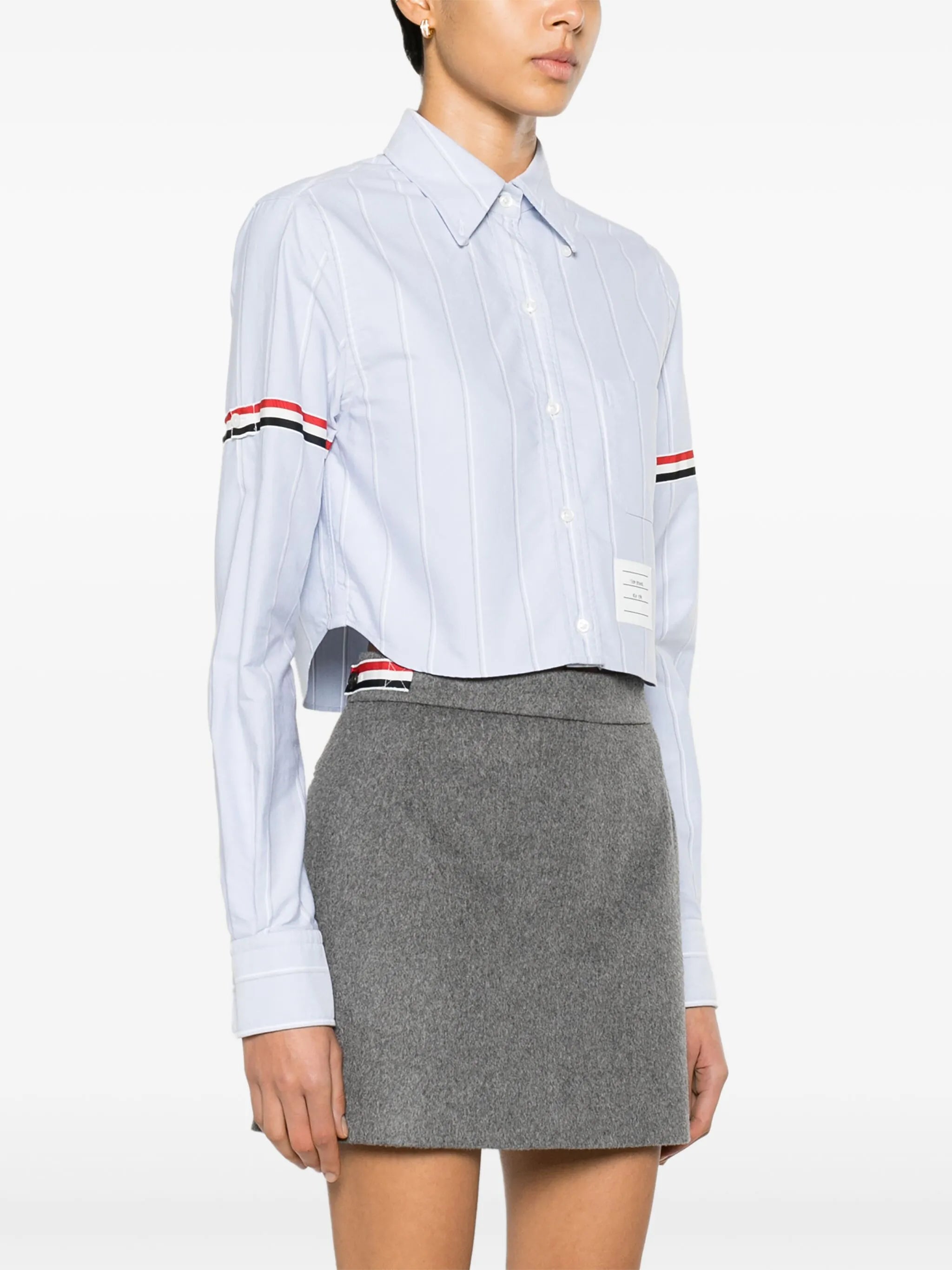 RWB-stripe cotton shirt
