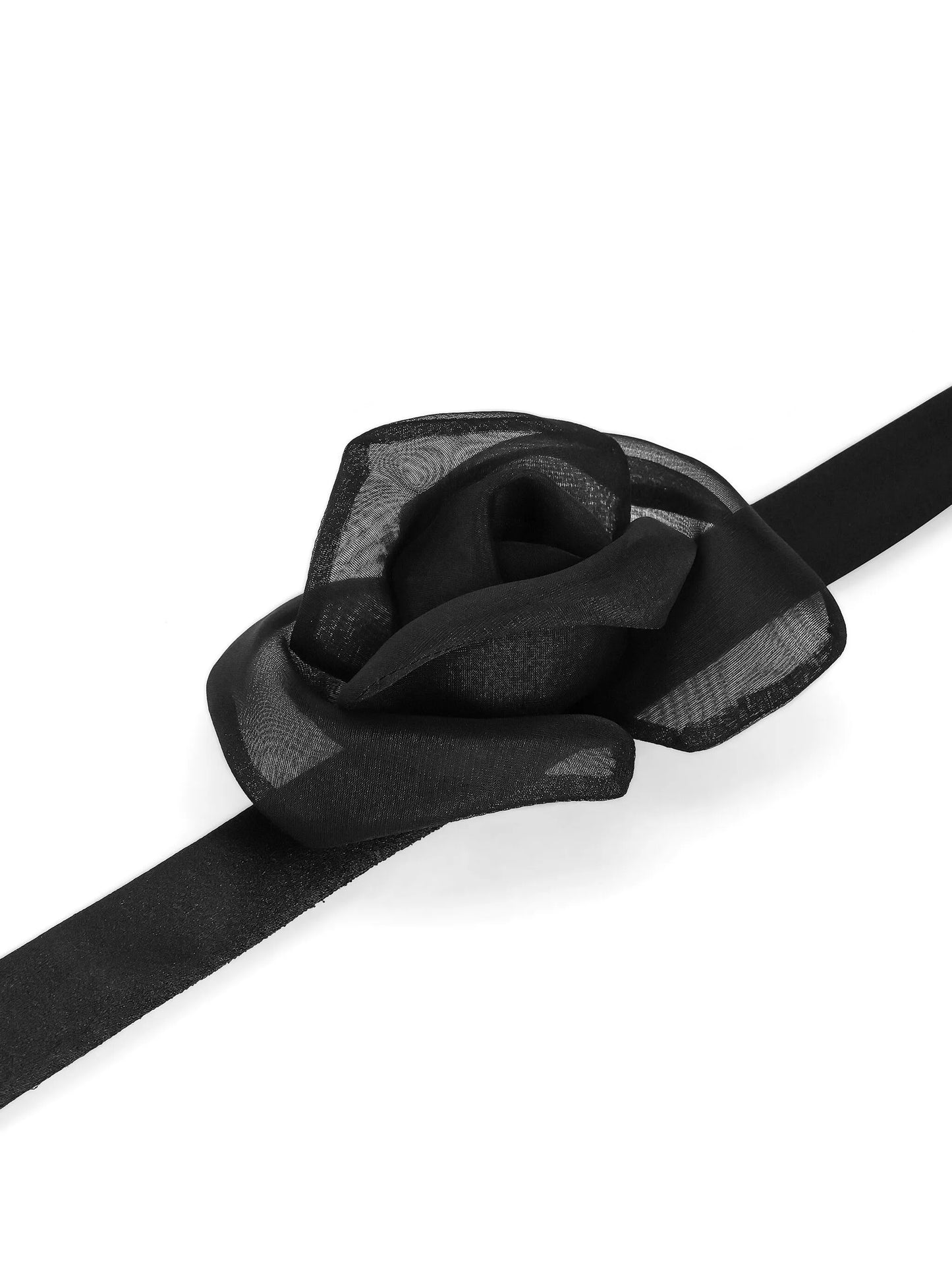 flower-appliqué bow tie