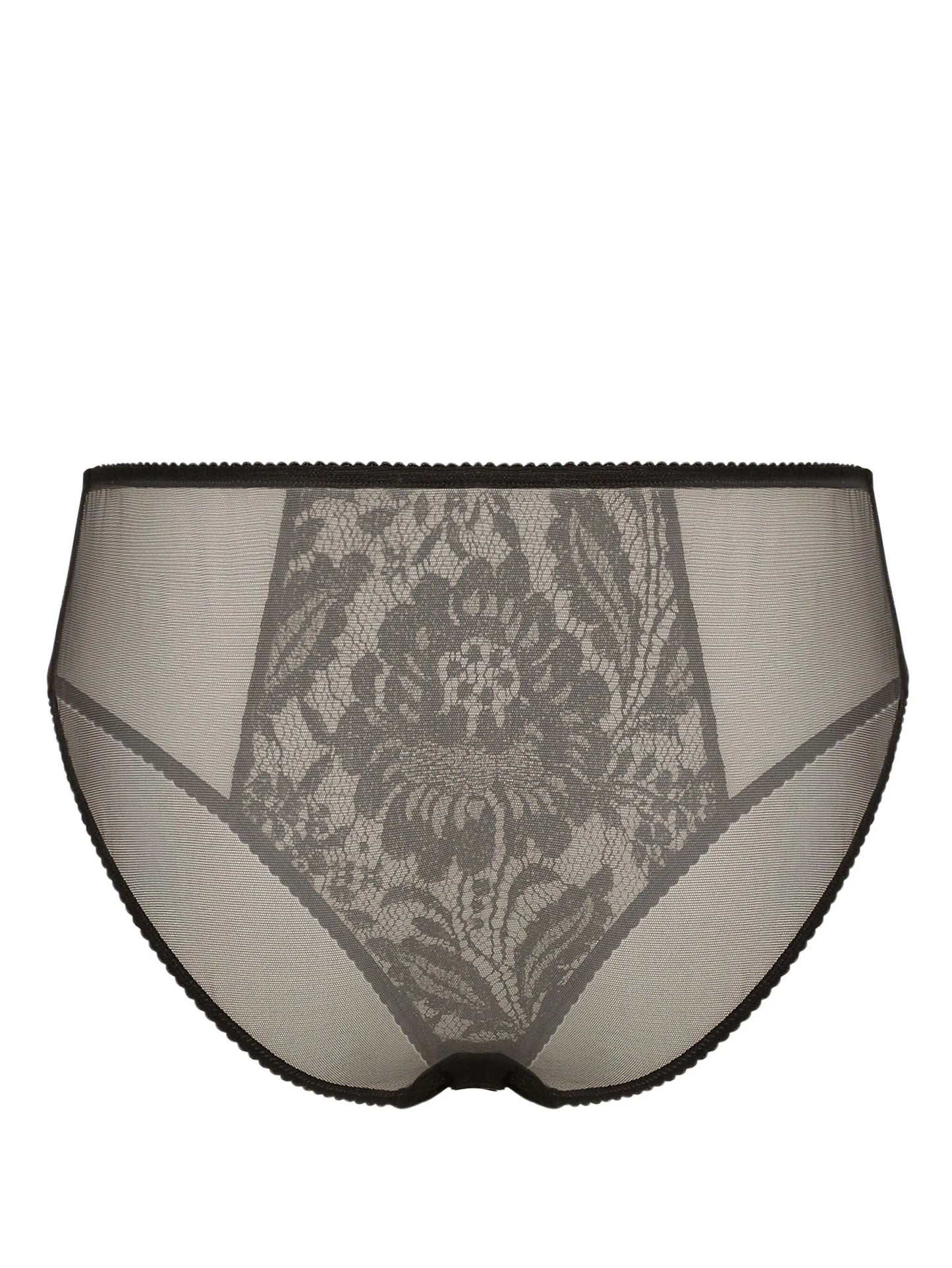 floral-lace virgin wool briefs