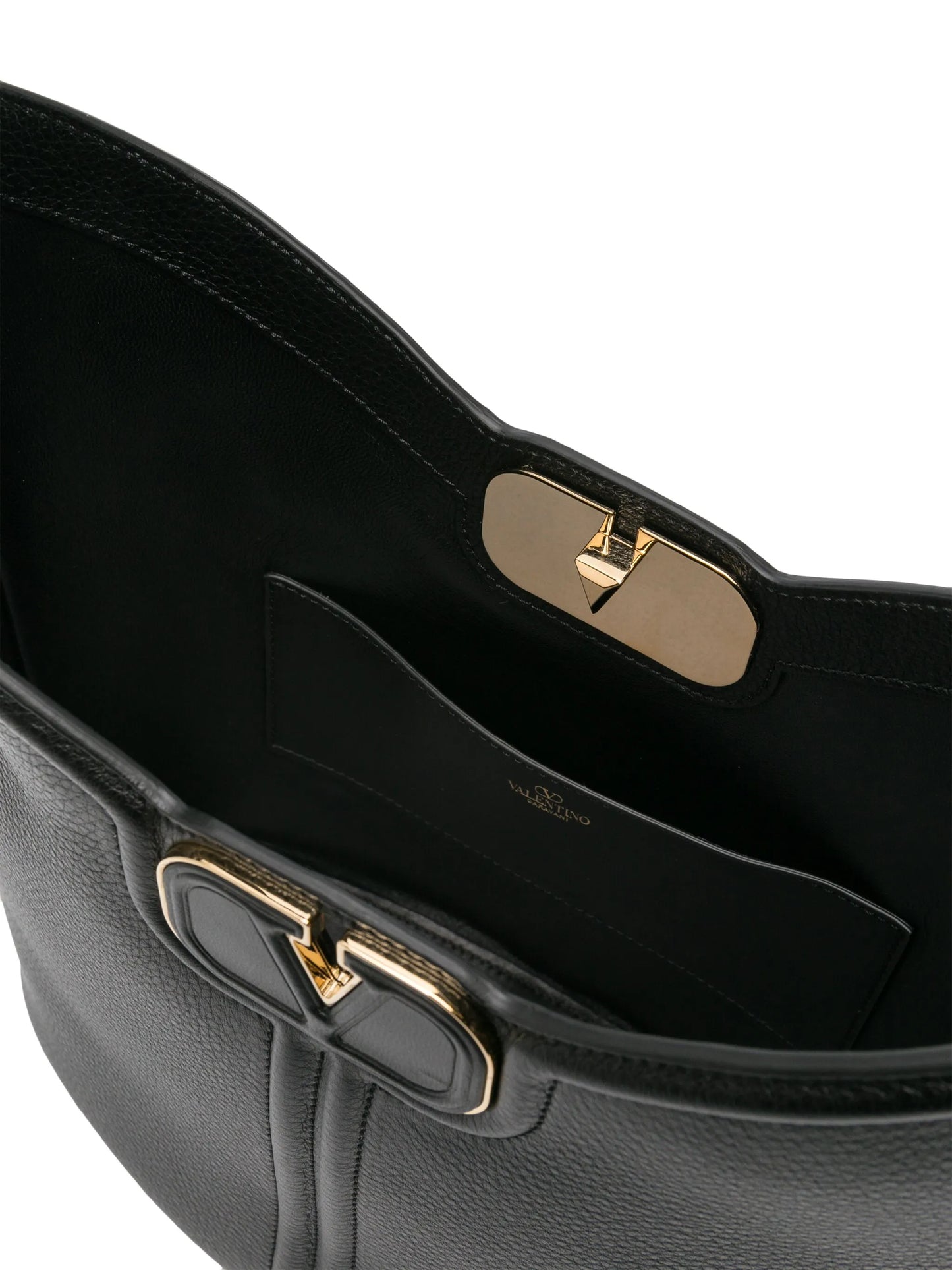 VLogo leather shoulder bag