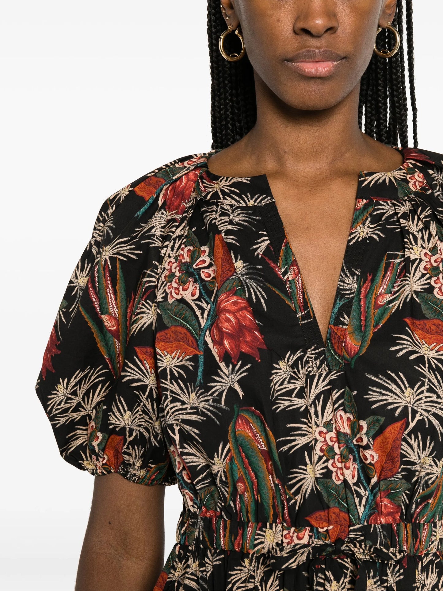 Olina floral-patterned dress