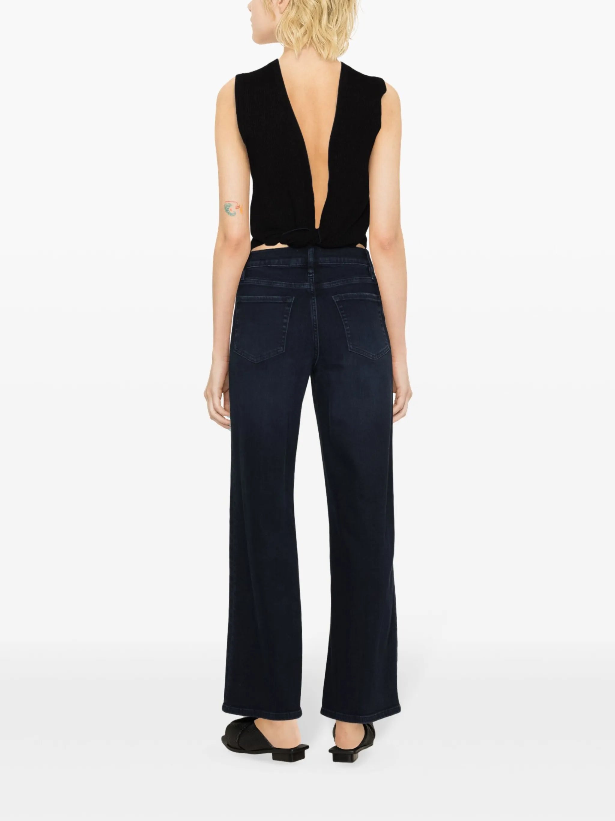 high-rise palazzo jeans