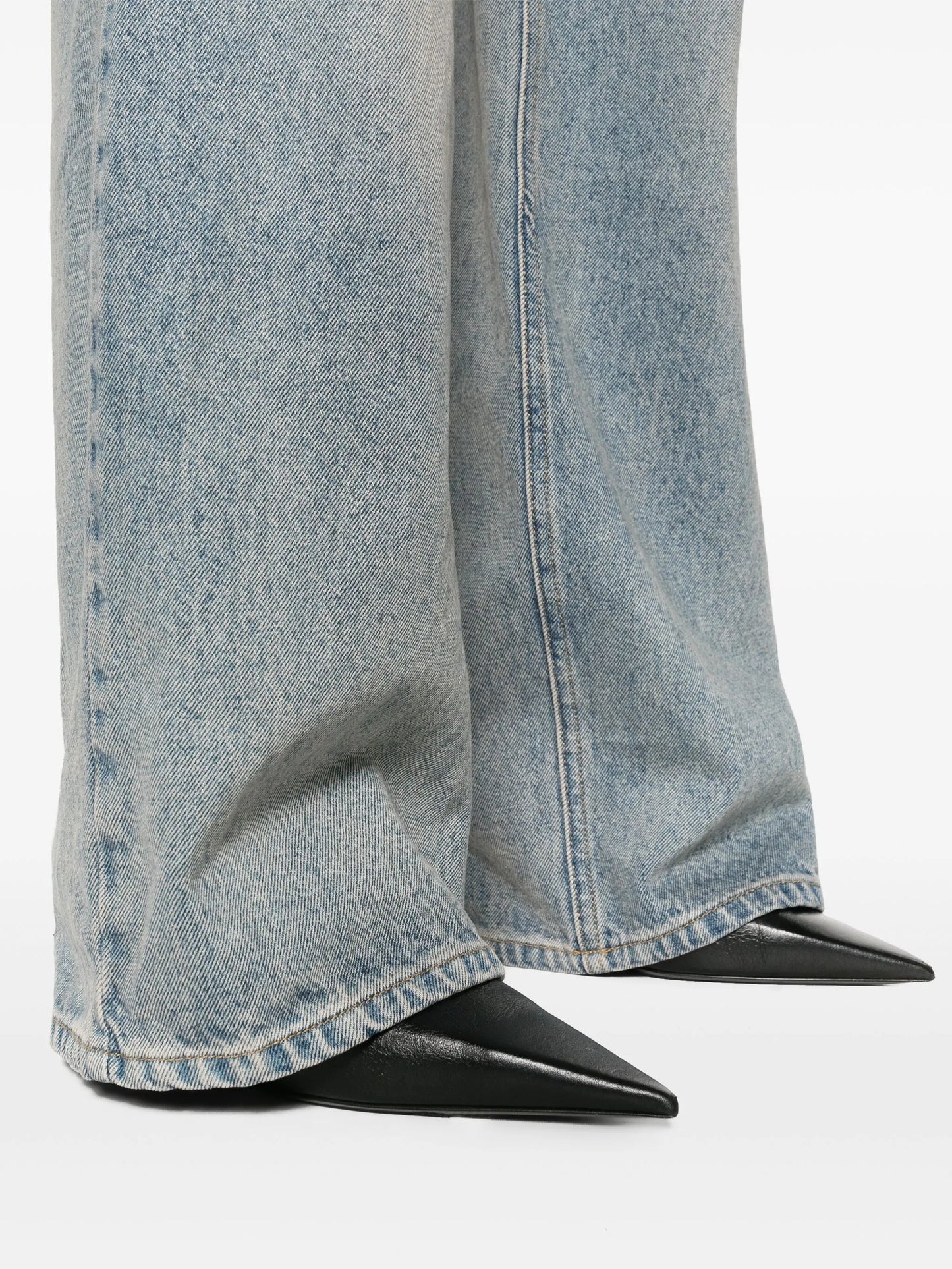 high-rise wide-leg jeans