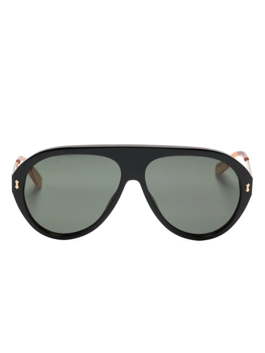 logo-engraved navigator-frame sunglasses