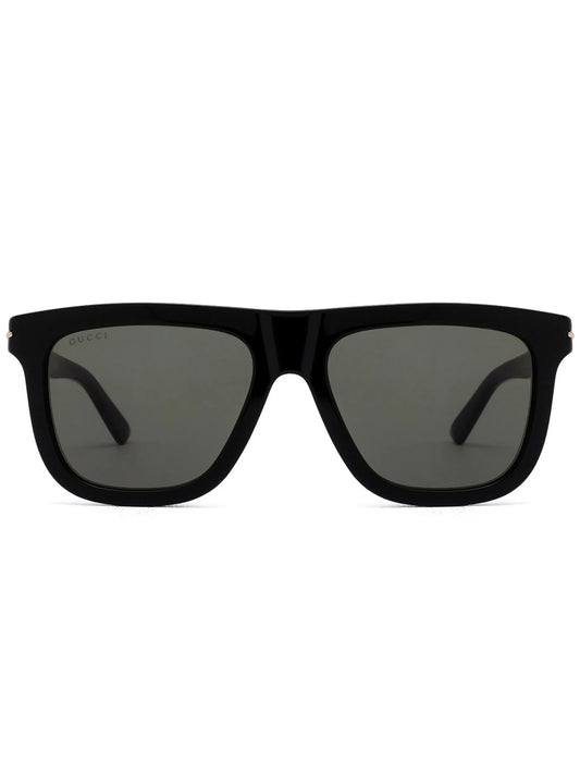 logo-plaque wayfarer-frame sunglasses