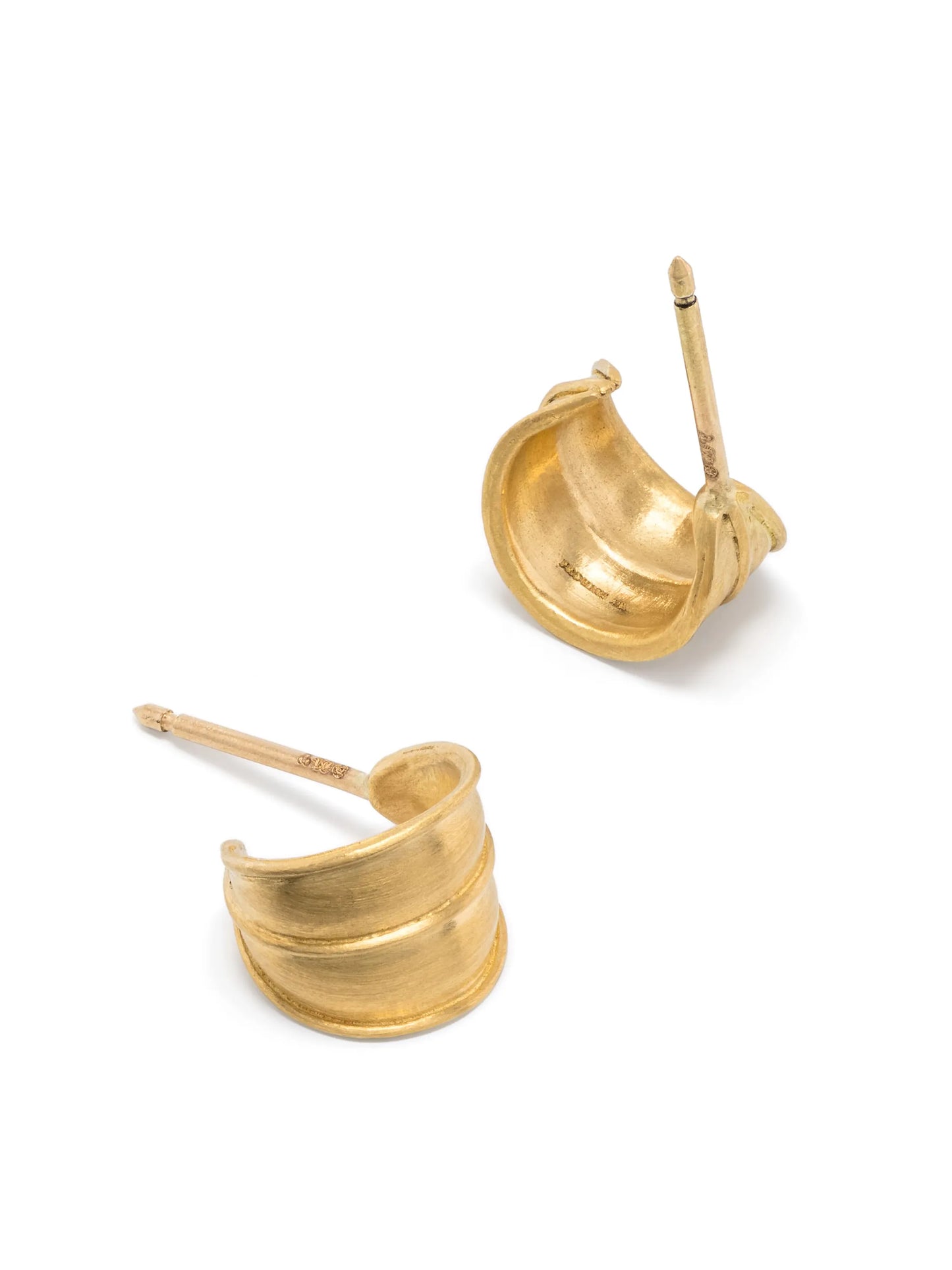 22kt yellow gold small Laurel hoop earrings