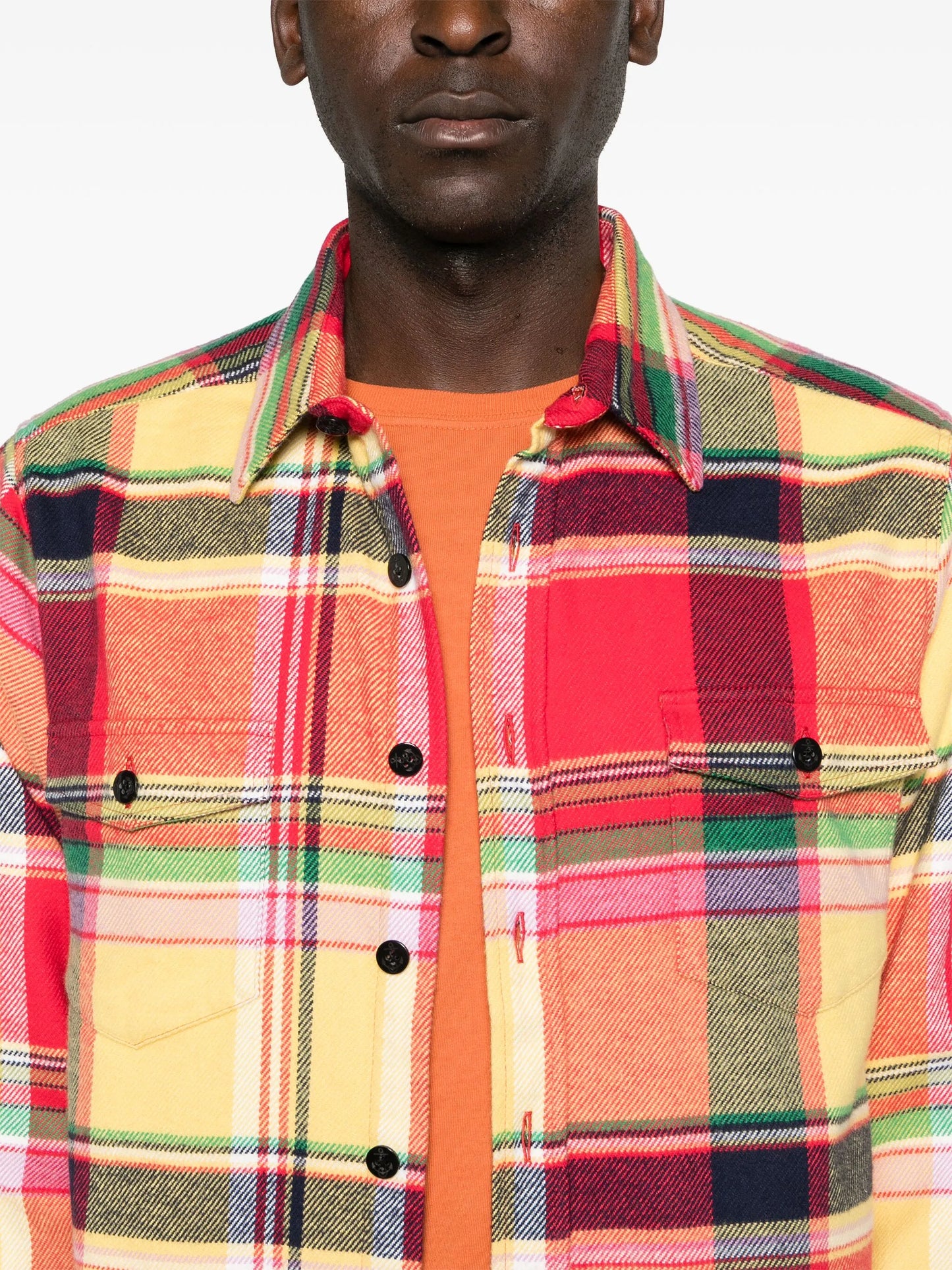 Heavyweight plaid-check flannel shirt