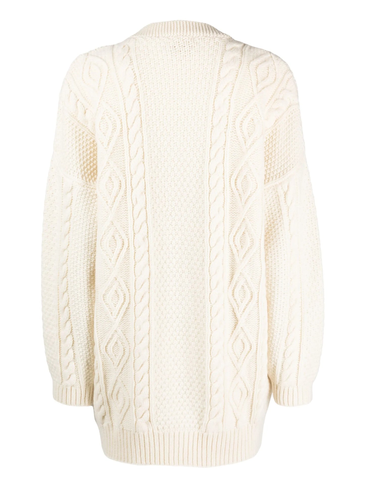 cable-knit merino cardigan