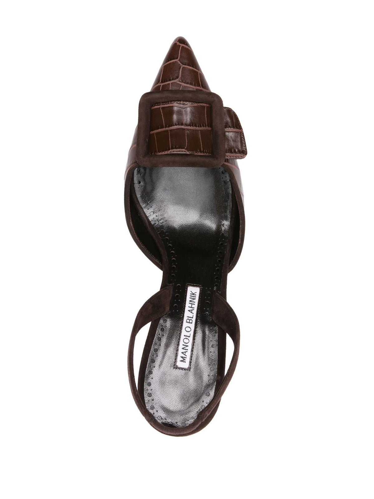 Maysli 70mm embossed-crocodile pumps