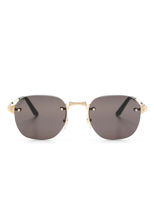 rimless square-frame sunglasses
