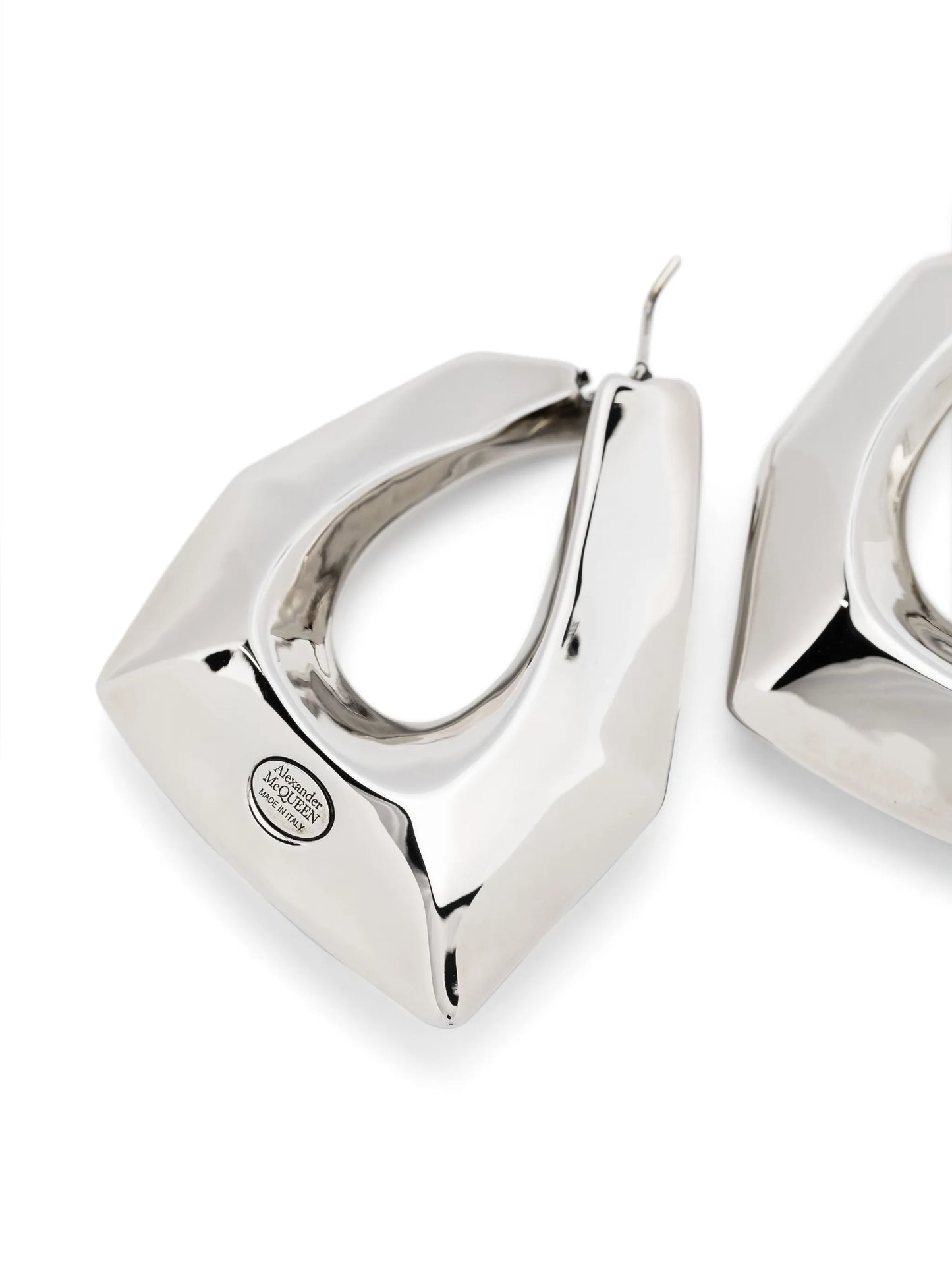 Modernist geometric hoop earrings