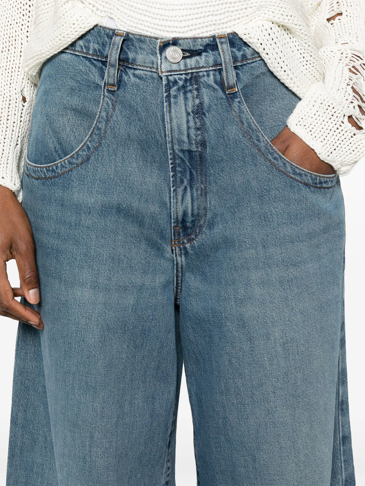 Skater high-rise wide-leg jeans
