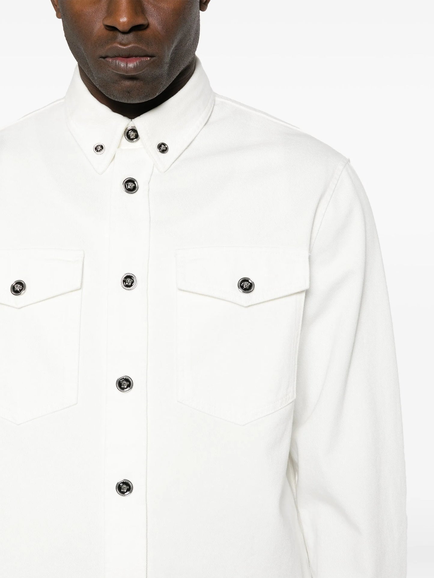 Medusa-buttons cotton shirt