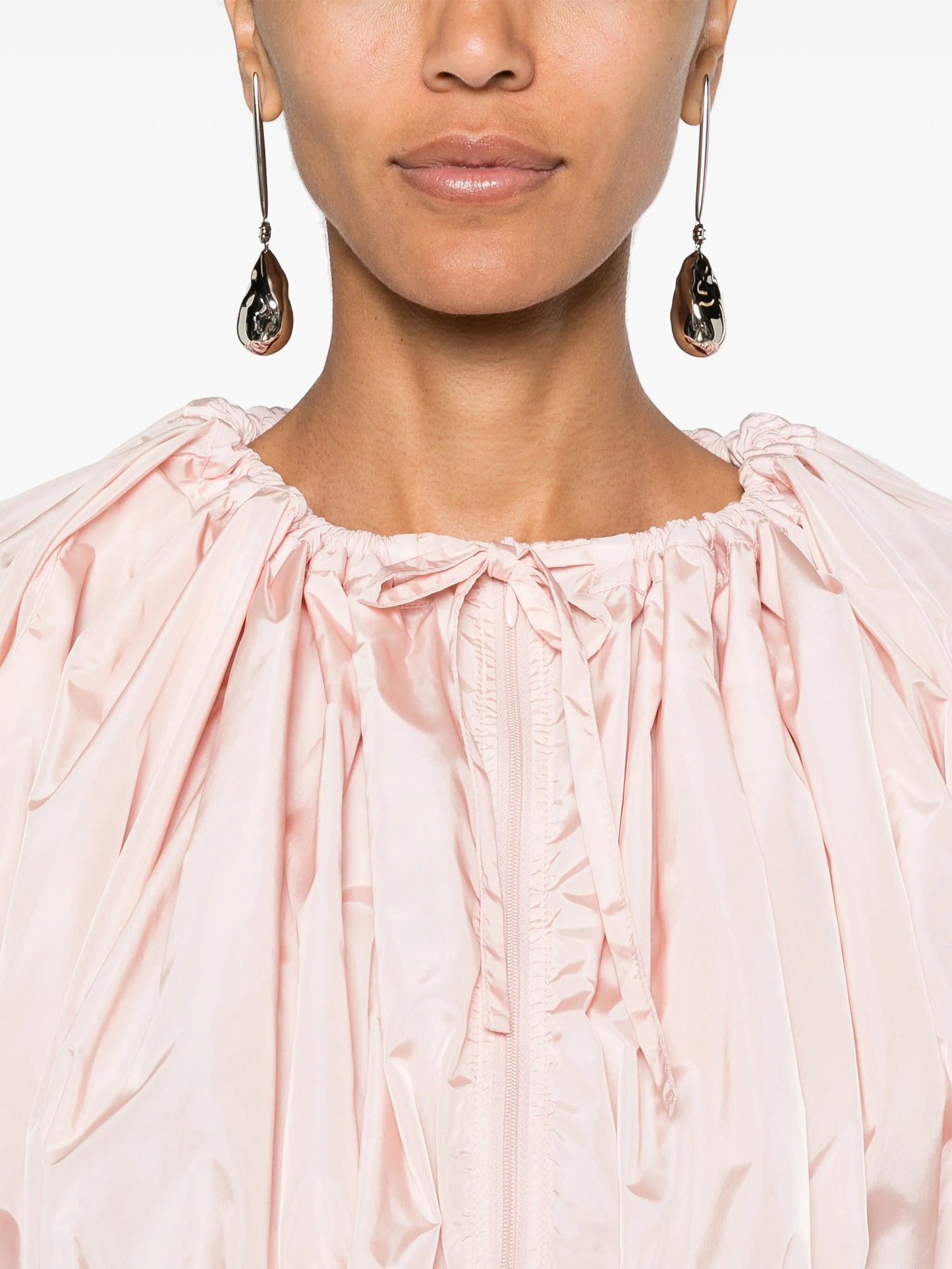 Balloon cropped bomber jacket