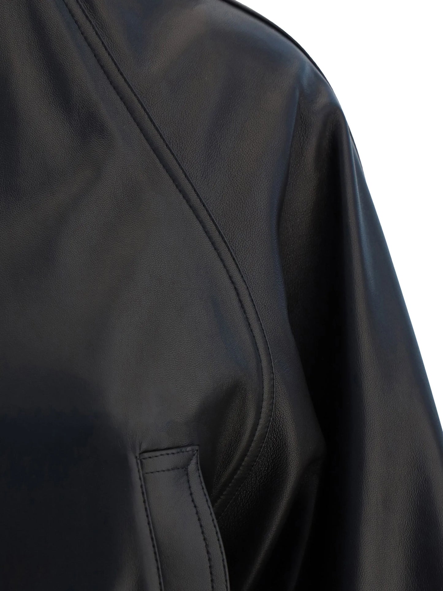 cropped leather jacket