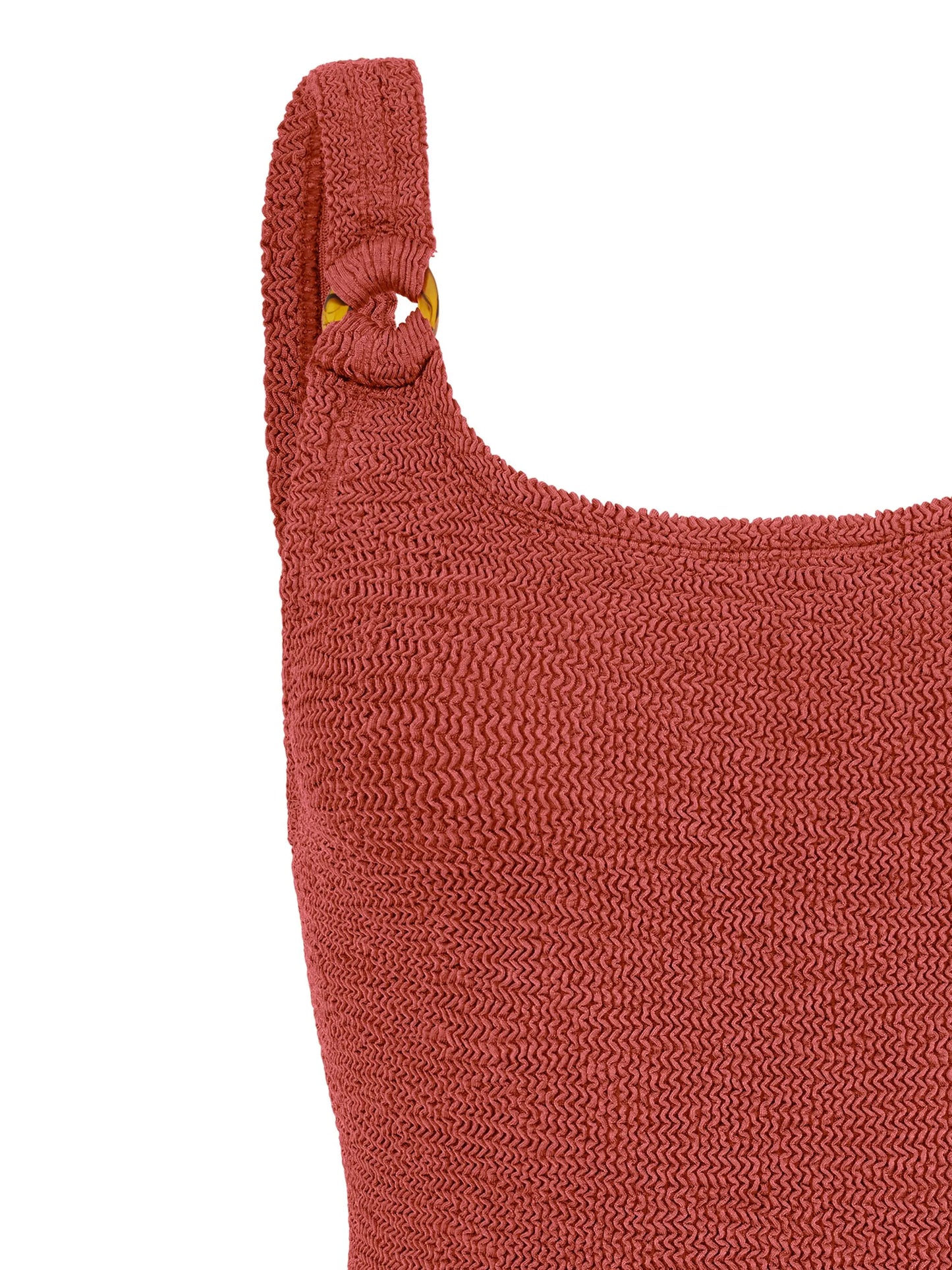 Domino crinkle-effect swimsuit