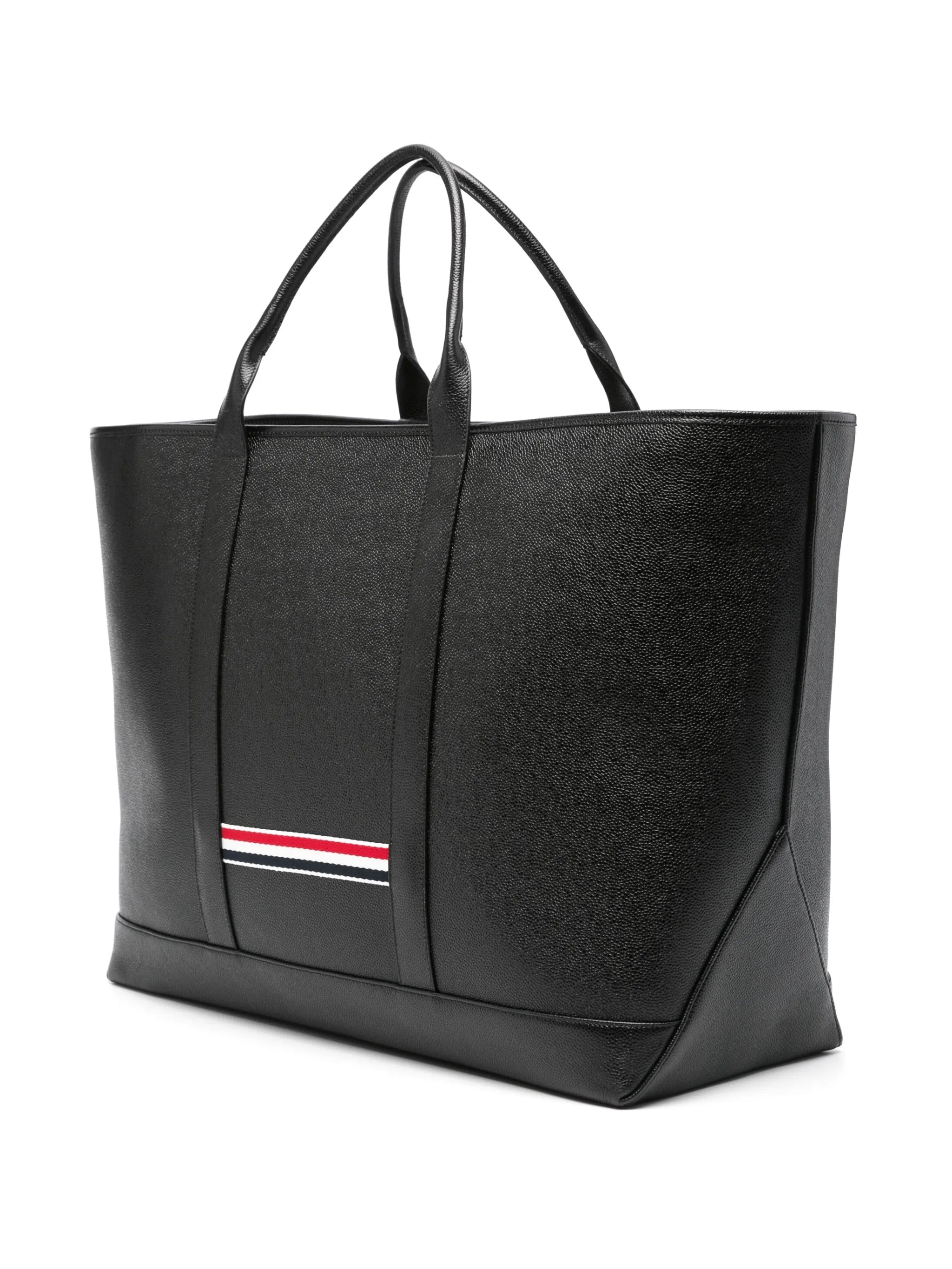 4-Bar leather tote bag