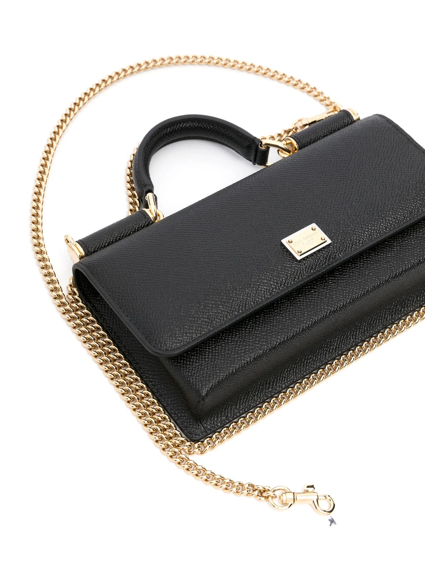 logo-plaque leather mini bag