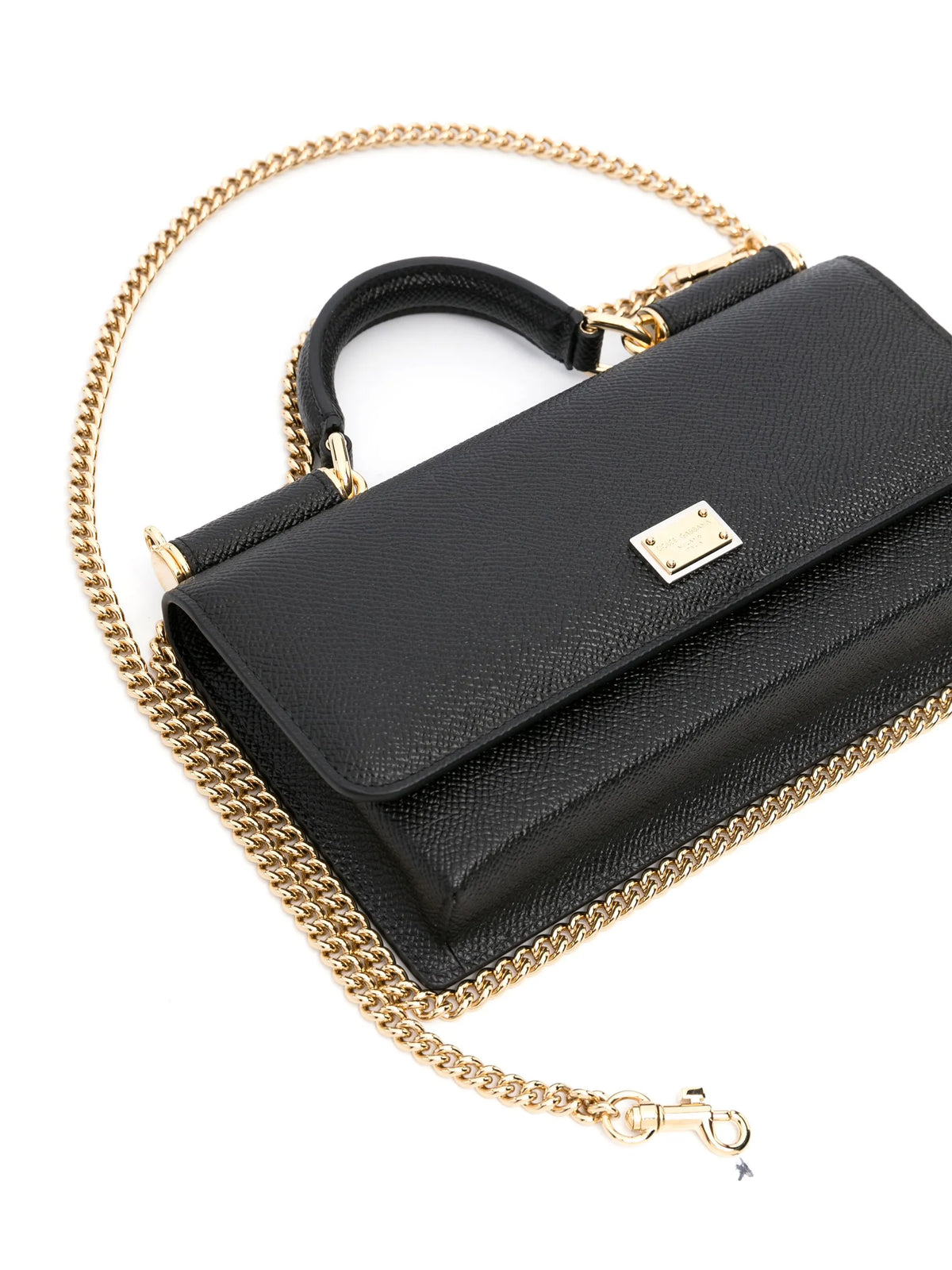 logo-plaque leather mini bag