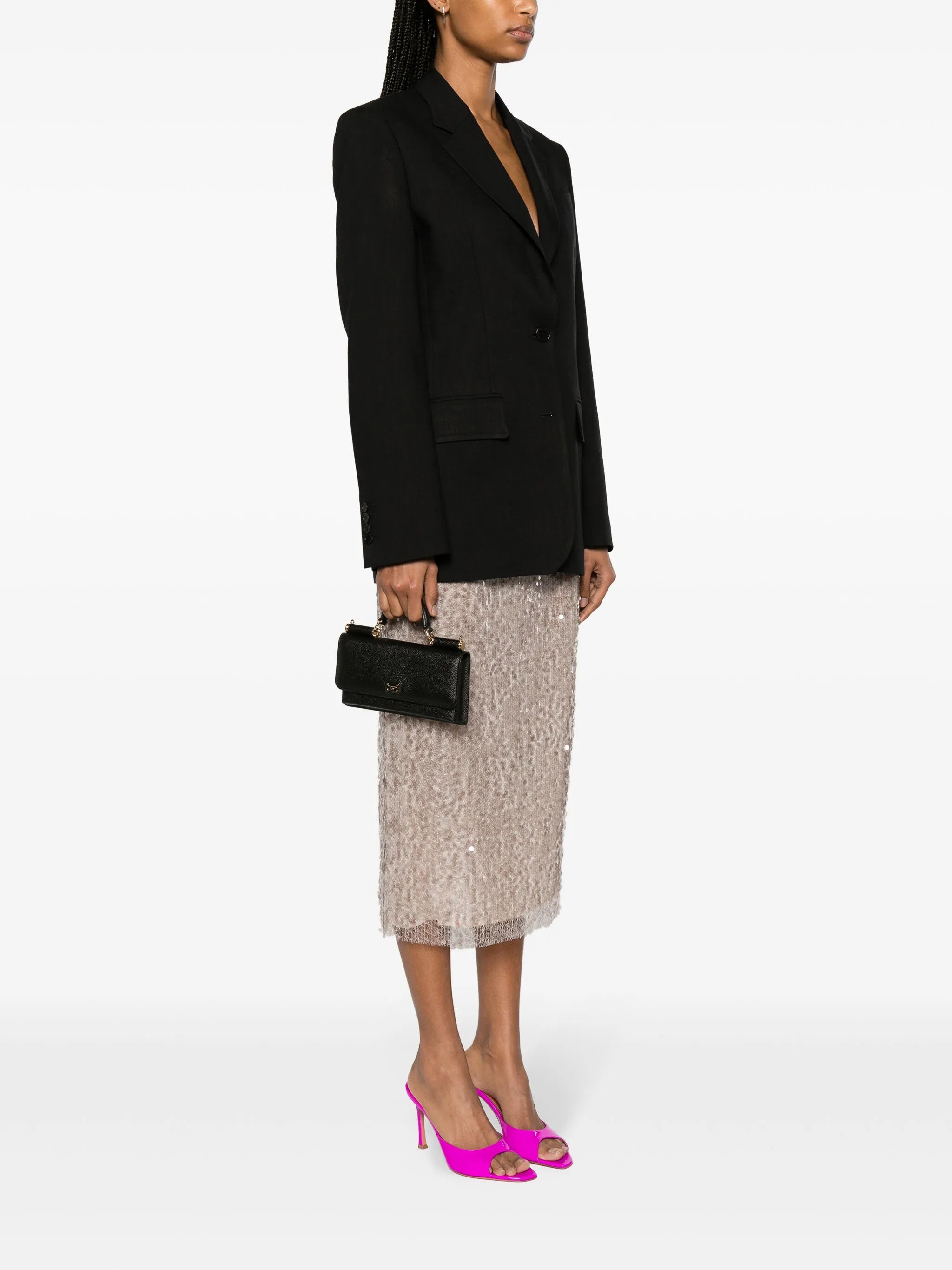 embossed-iguana leather clutch bag