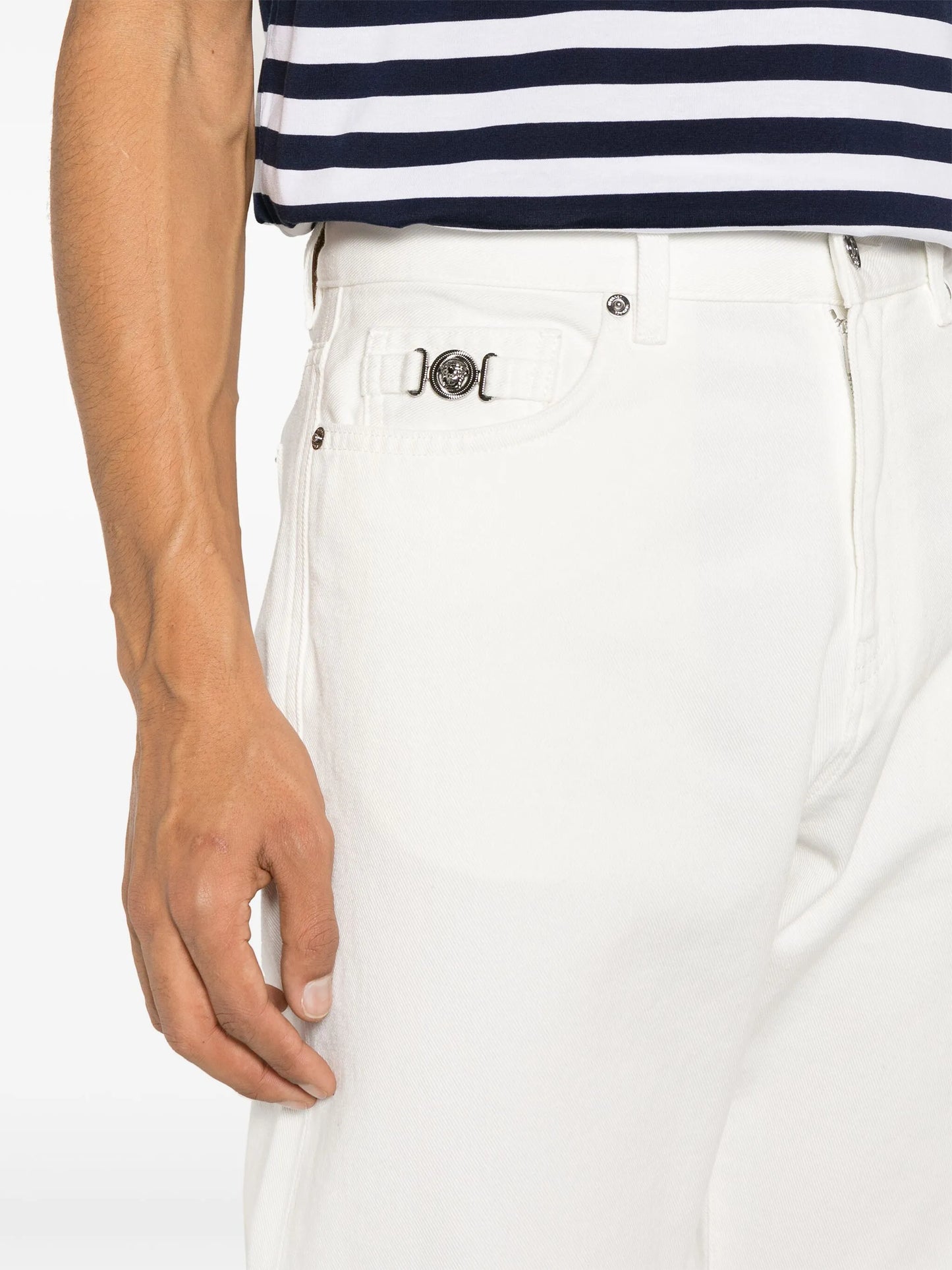 Medusa Head-motif mid-rise straight-leg jeans