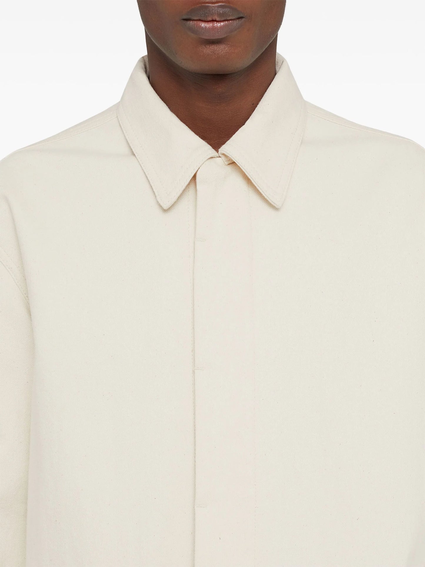concealed fastening shirt-jacket