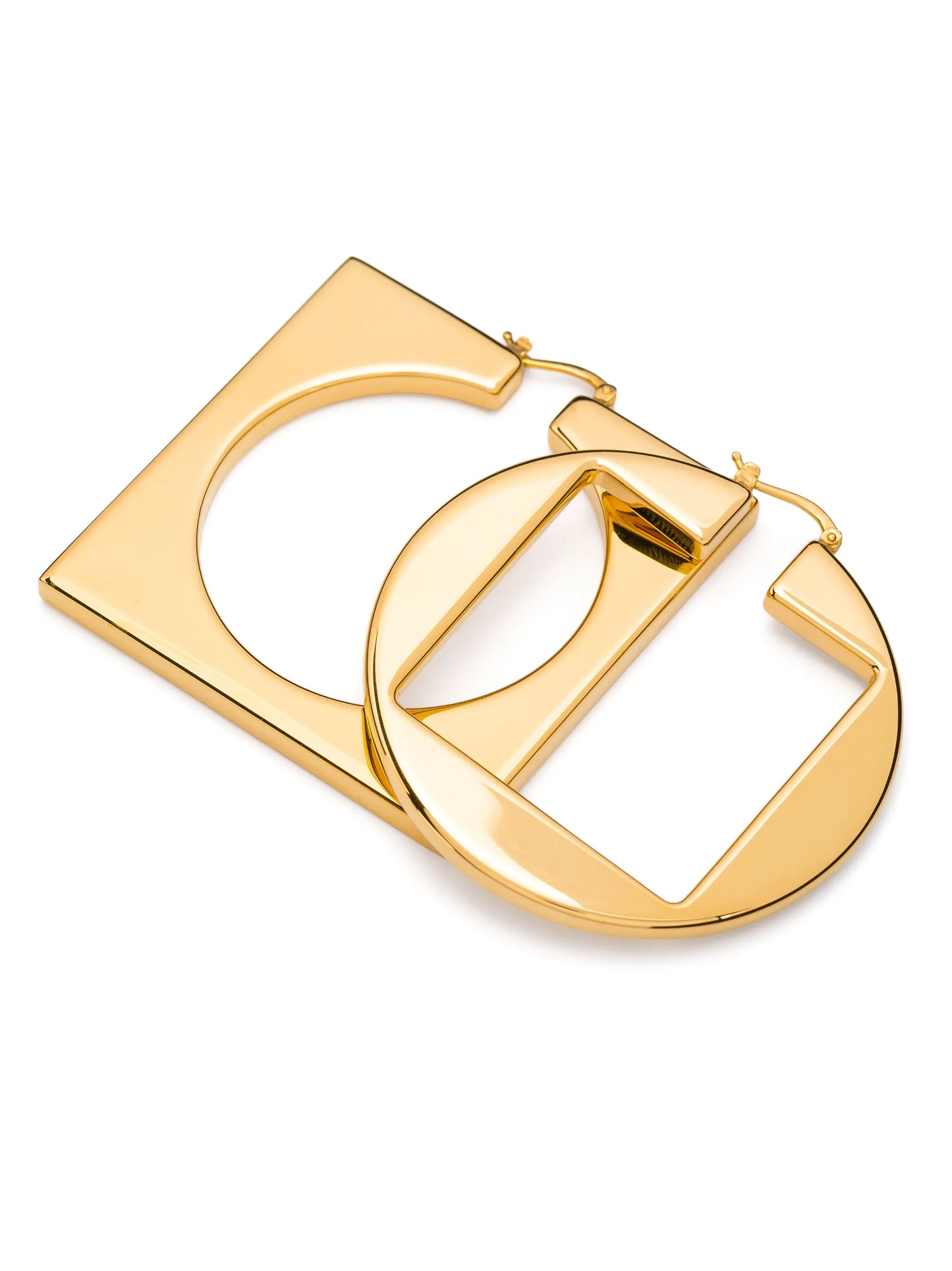 Les Creoles Rond Carré asymmetric hoop earrings