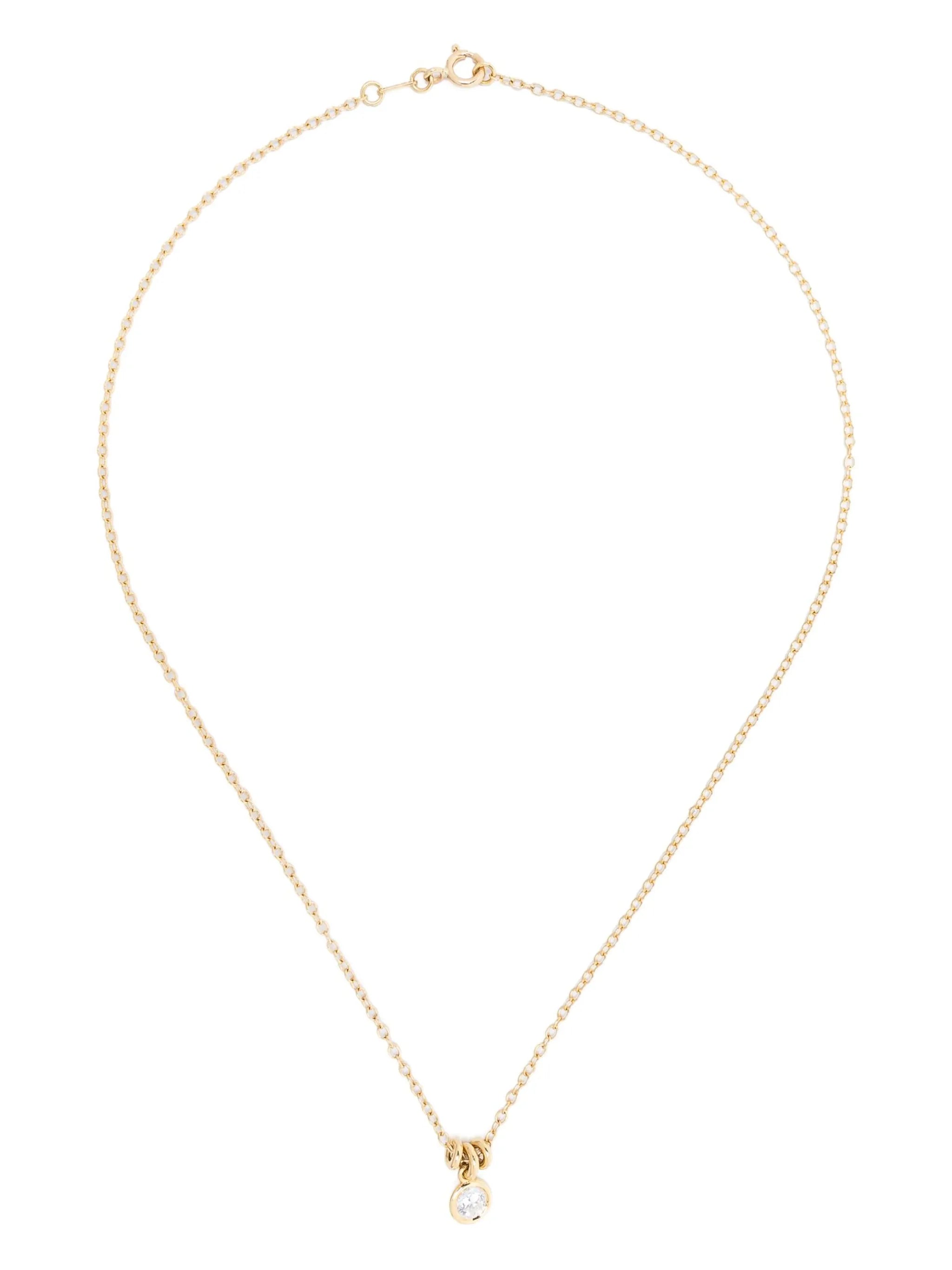 18kt yellow gold Amirah diamond pendant necklace
