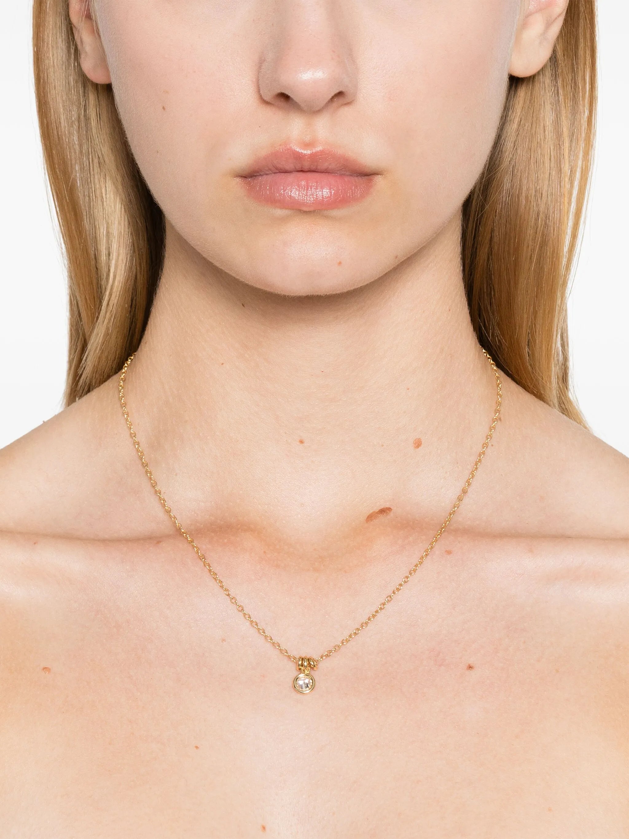 18kt yellow gold Amirah diamond pendant necklace