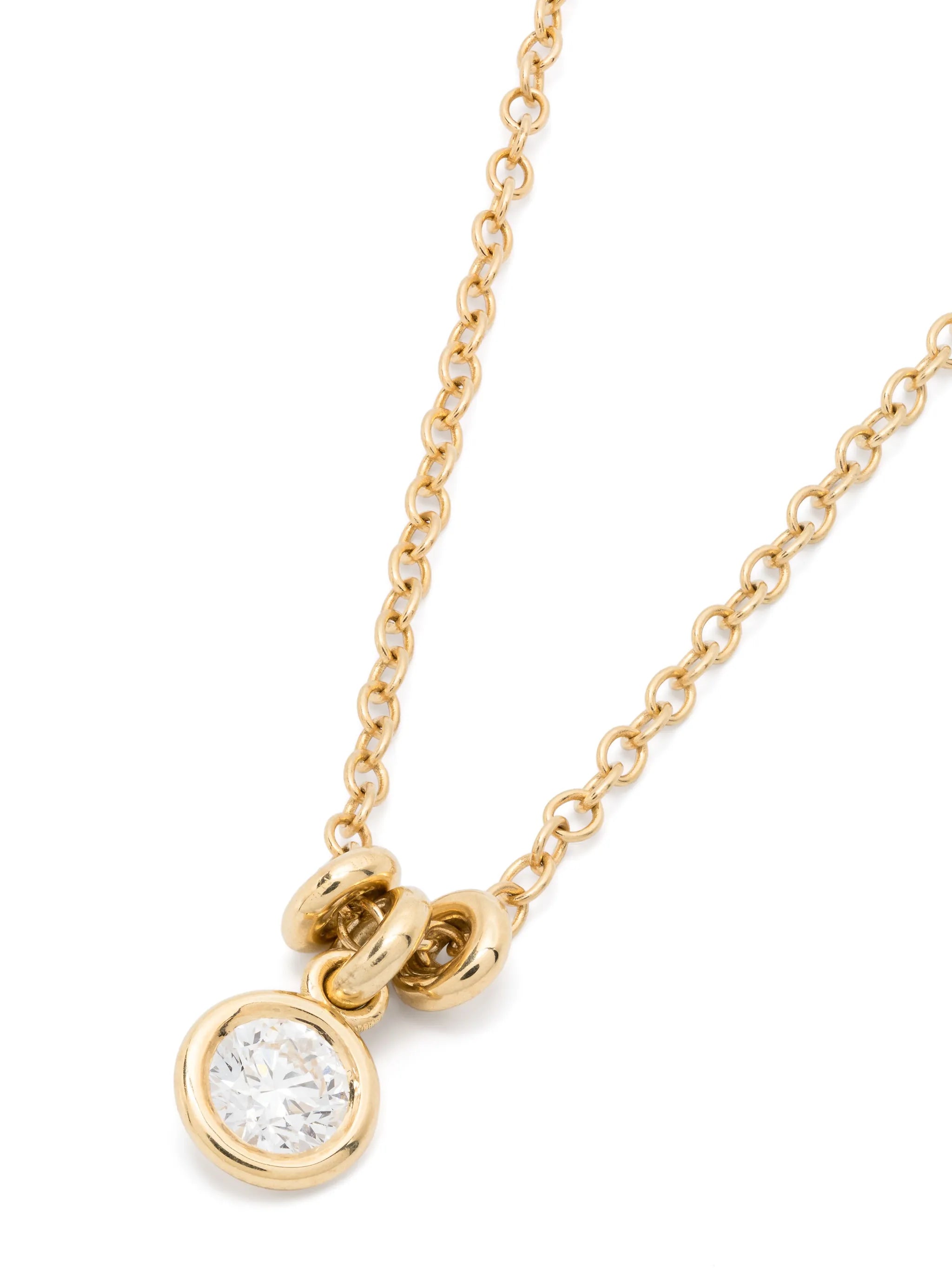 18kt yellow gold Amirah diamond pendant necklace