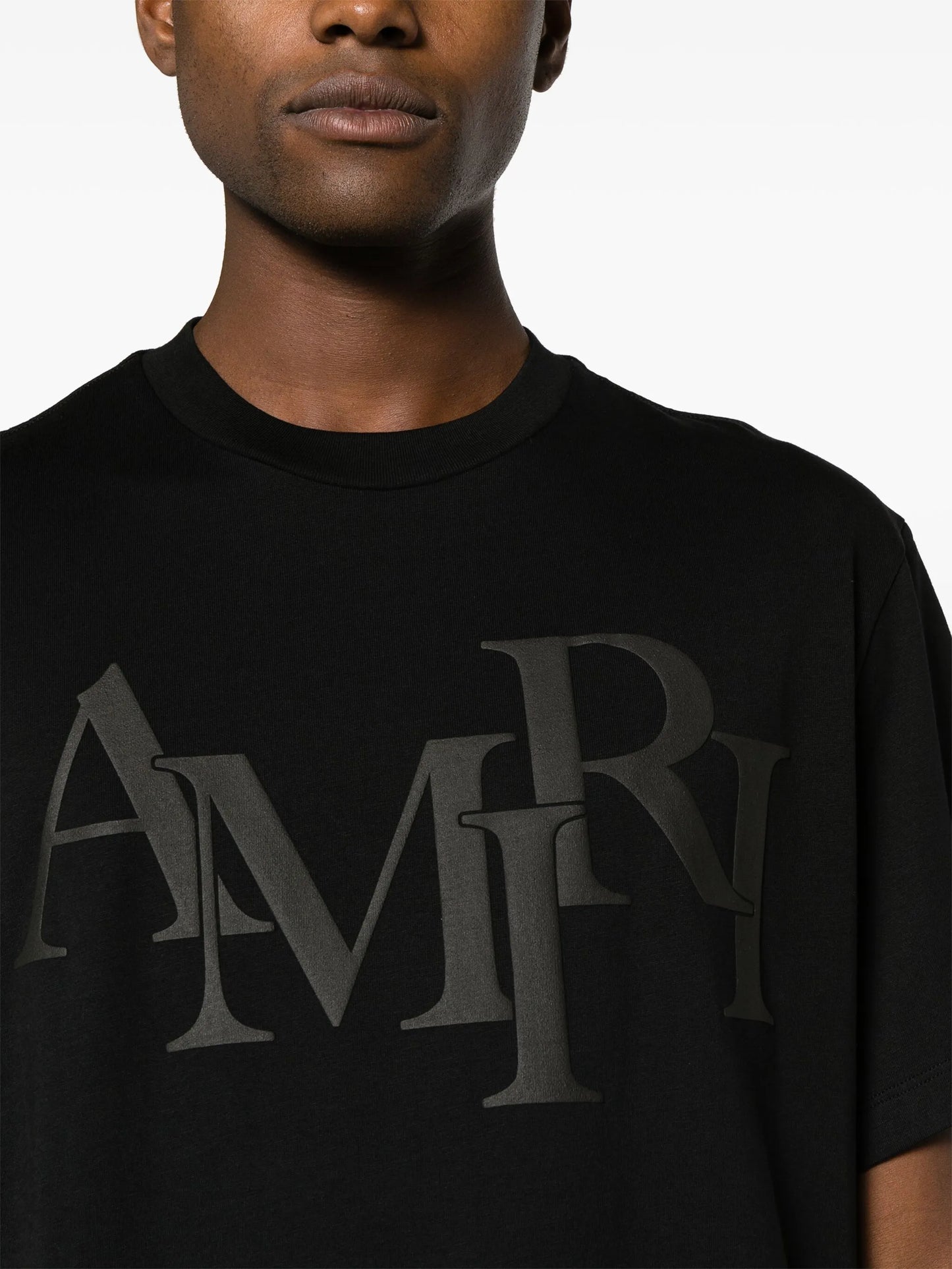 Staggered logo-appliqué T-shirt
