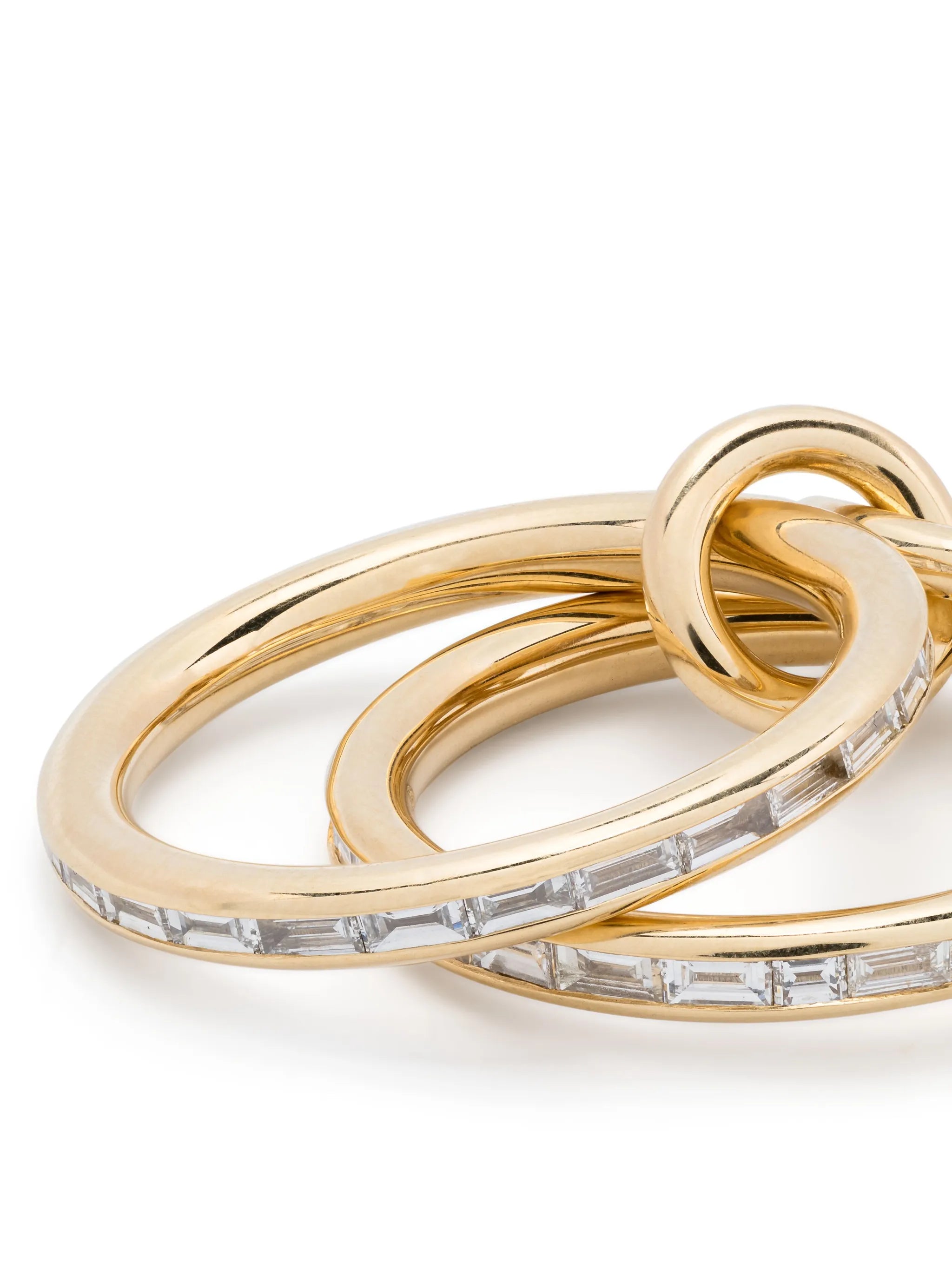 18kt yellow gold Taryn diamond hoop earrings