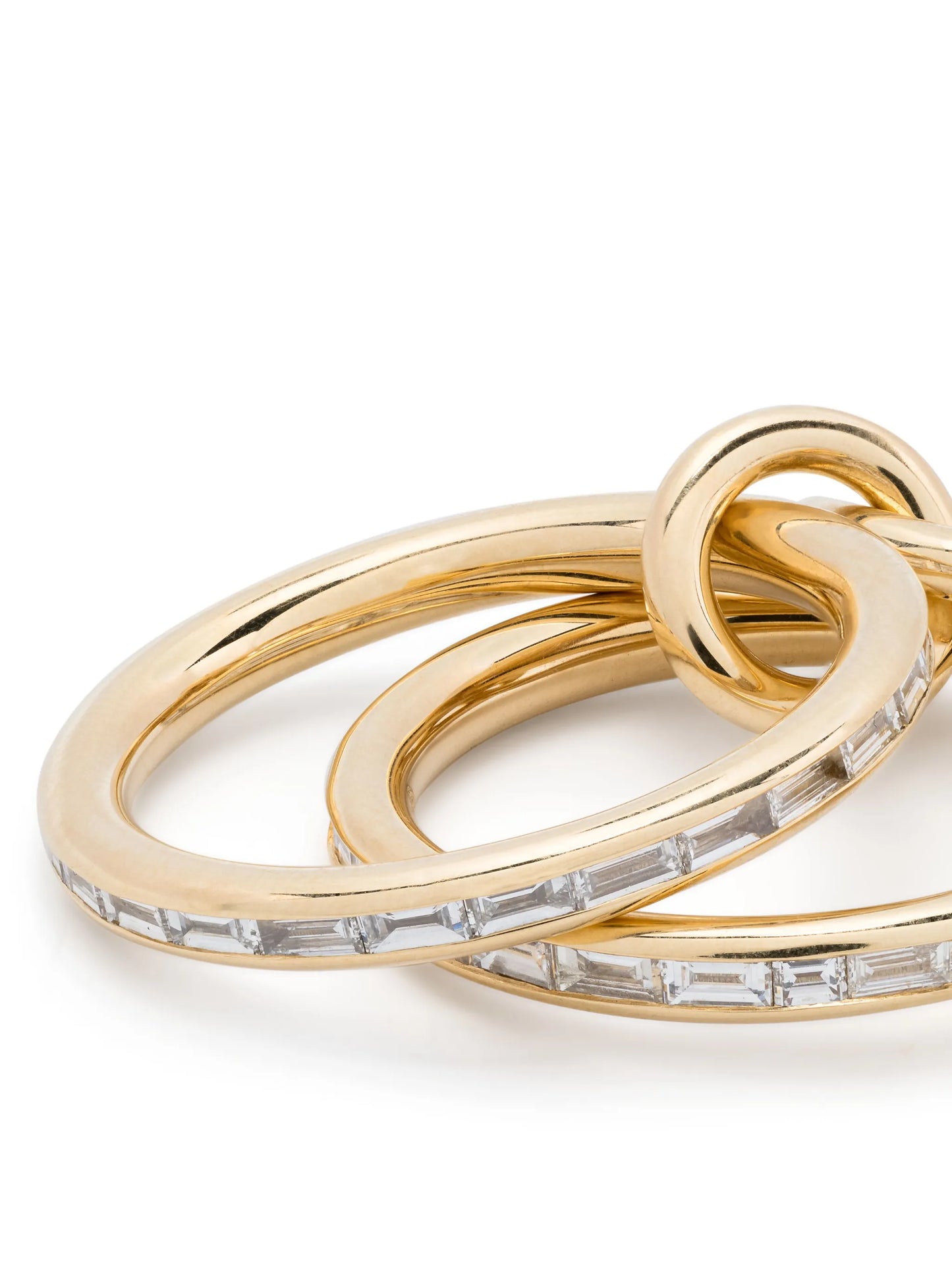 18kt yellow gold Taryn diamond hoop earrings