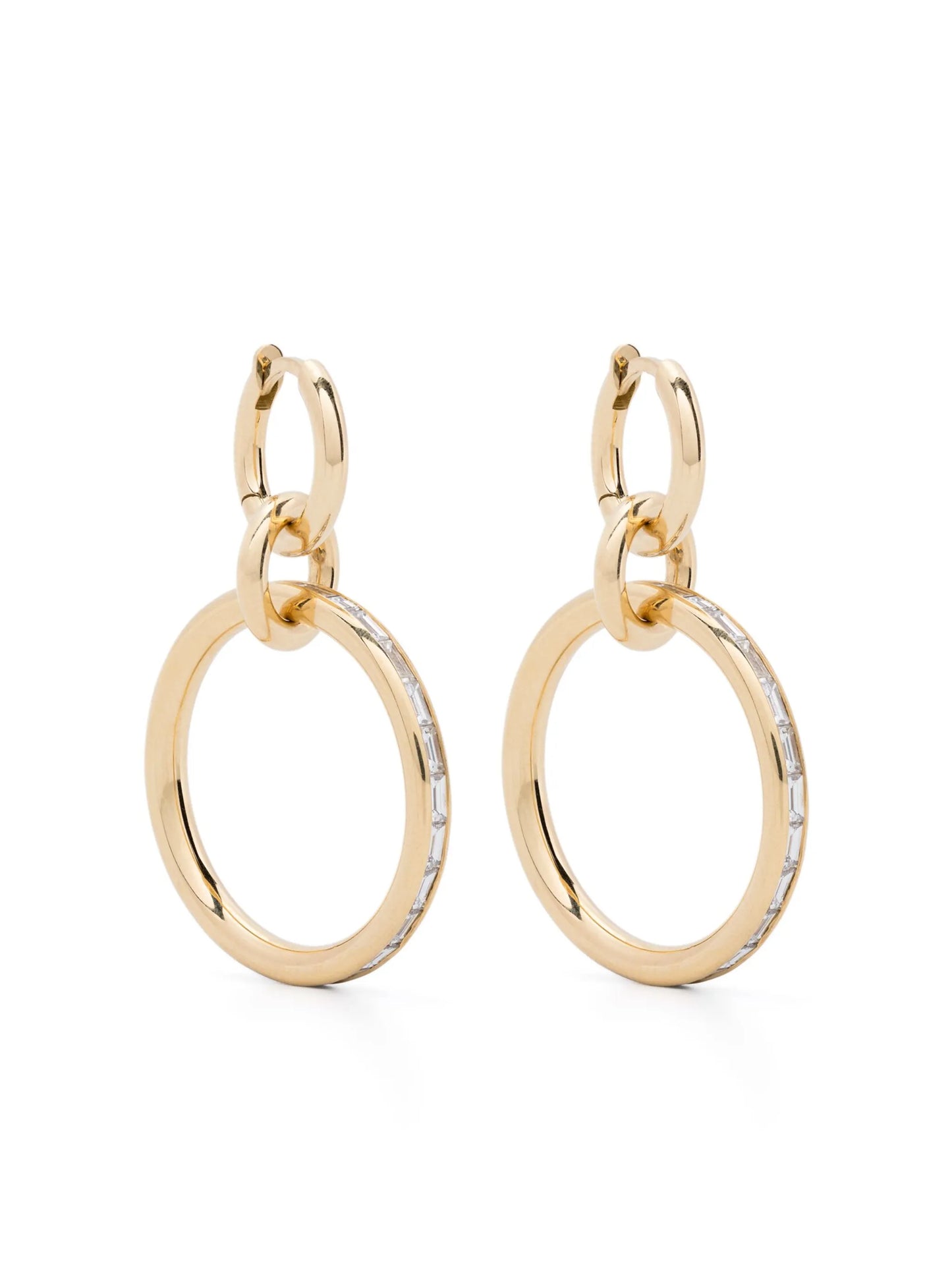 18kt yellow gold Taryn diamond hoop earrings