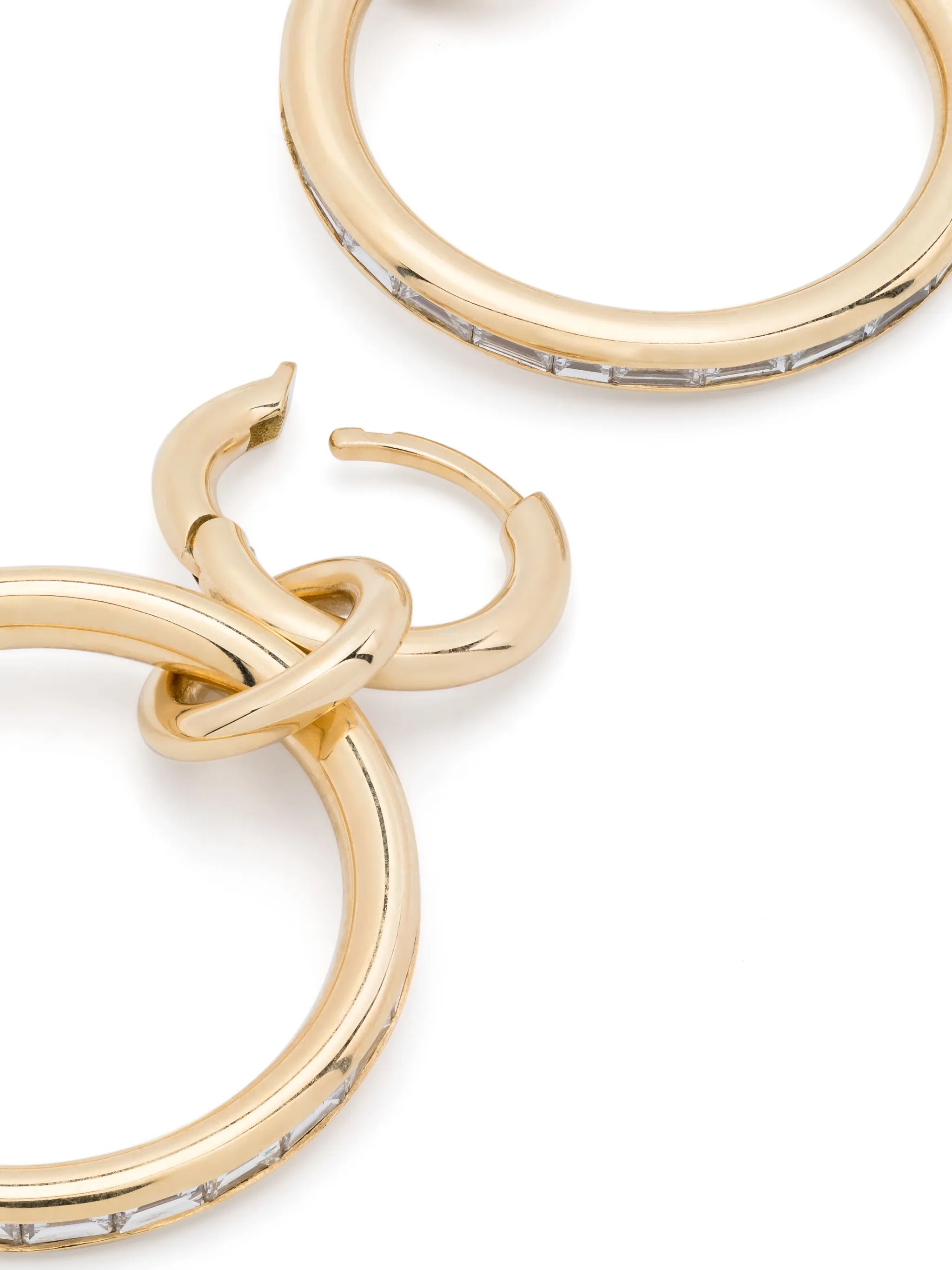 18kt yellow gold Taryn diamond hoop earrings