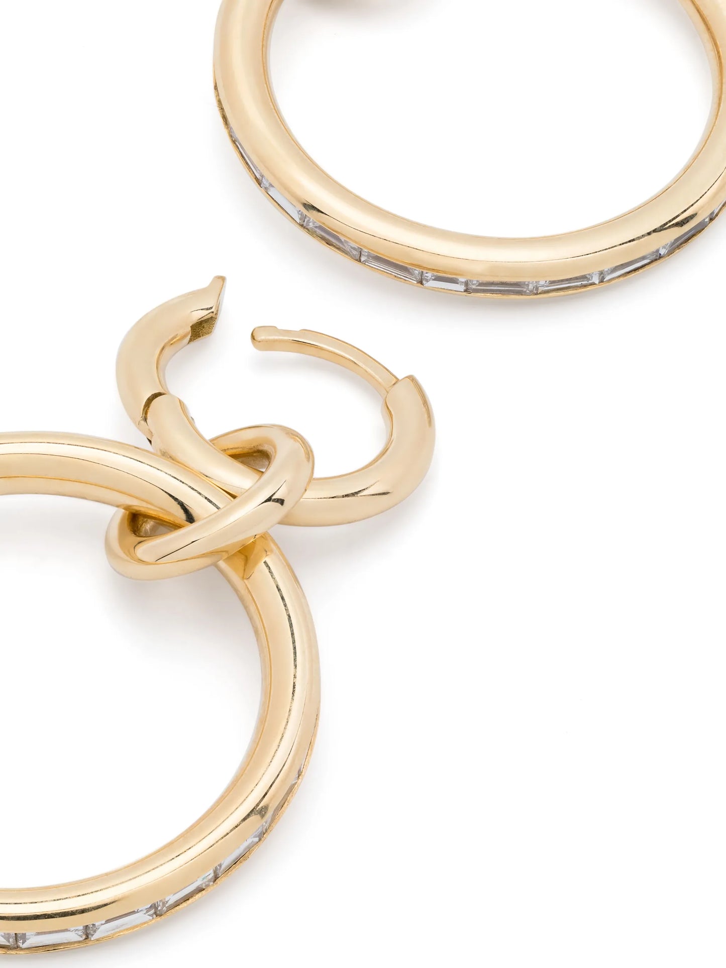 18kt yellow gold Taryn diamond hoop earrings