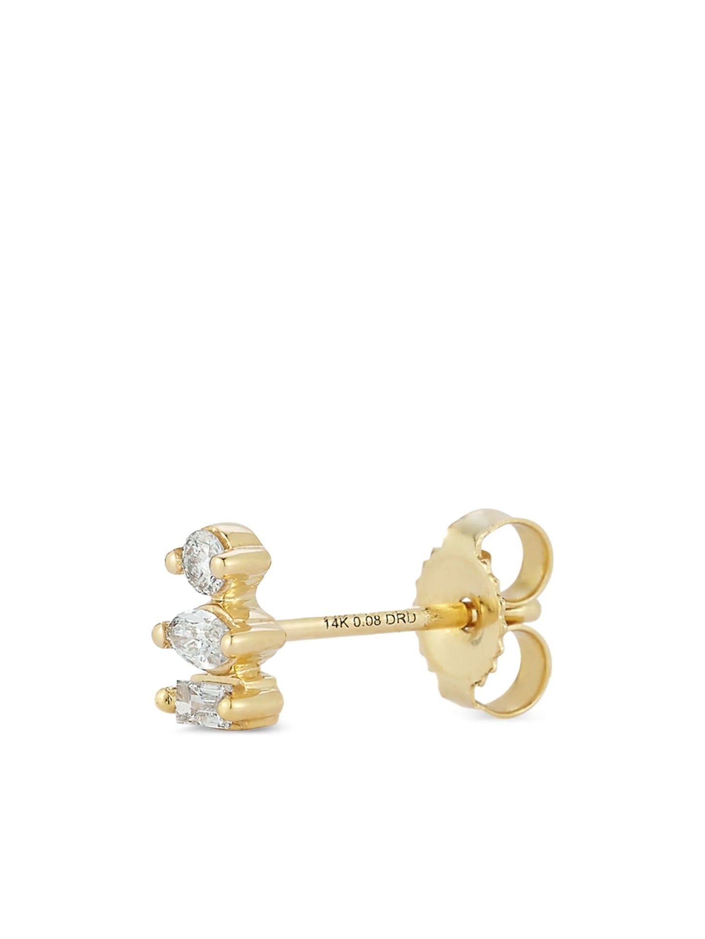 14kt yellow gold Alexa Jordyn diamond stud earrings