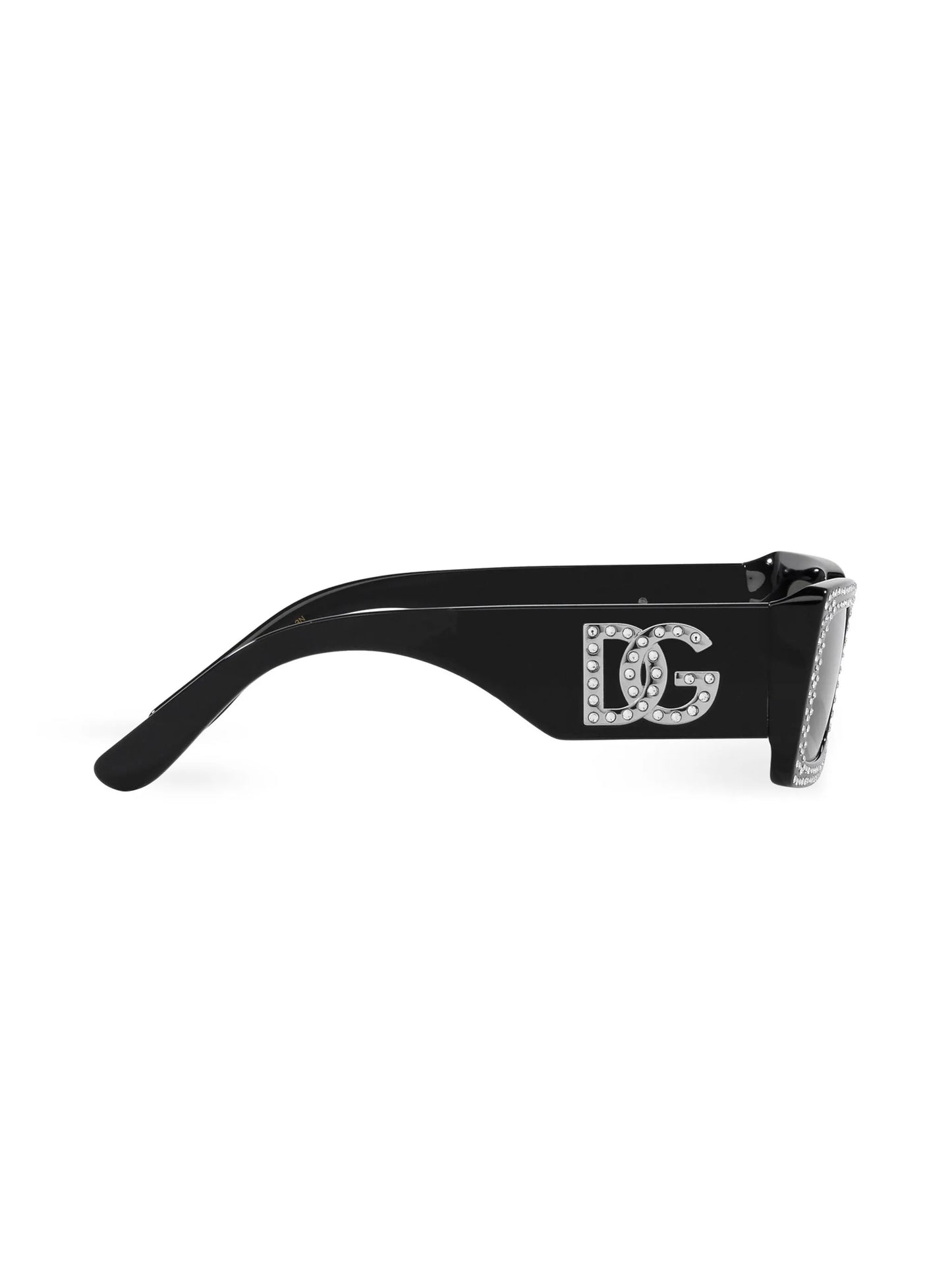 crystal-embellished rectangle-frame sunglasses