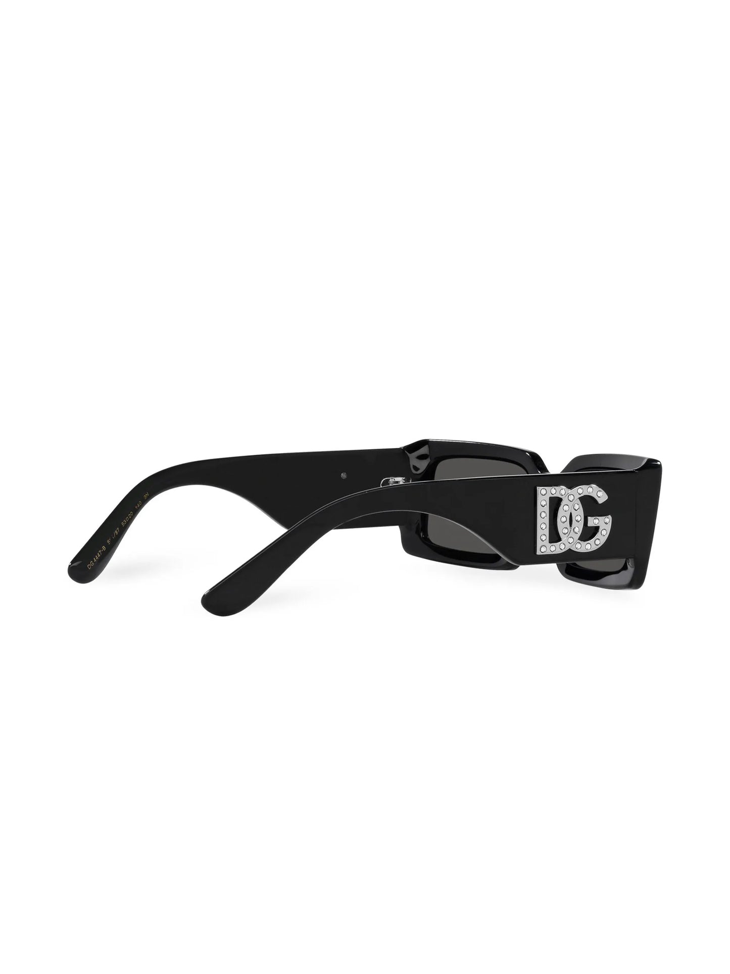 crystal-embellished rectangle-frame sunglasses