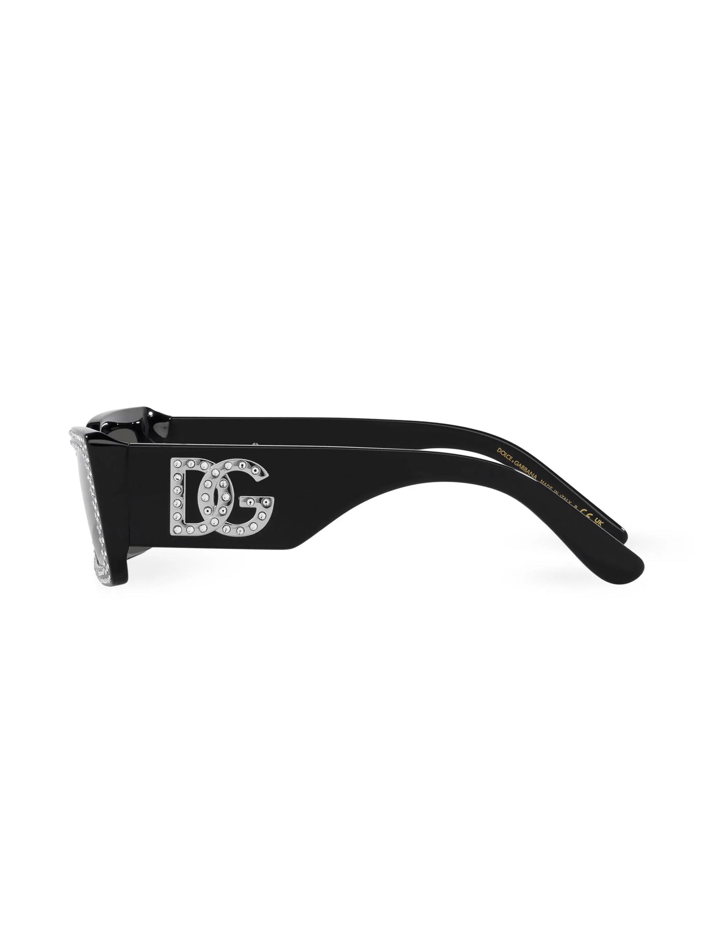 crystal-embellished rectangle-frame sunglasses