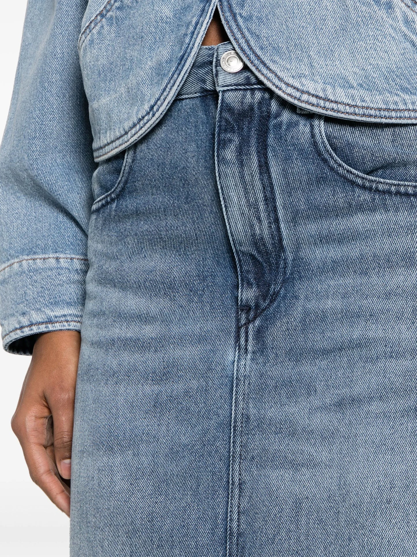 Tilauria stonewashed denim skirt