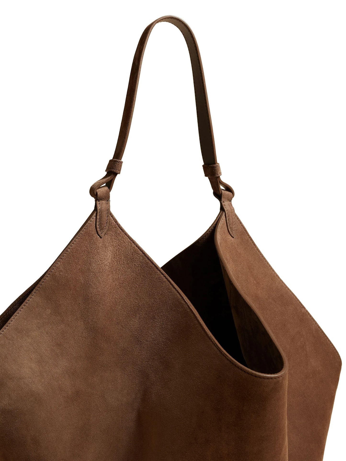 medium Lotus suede tote bag