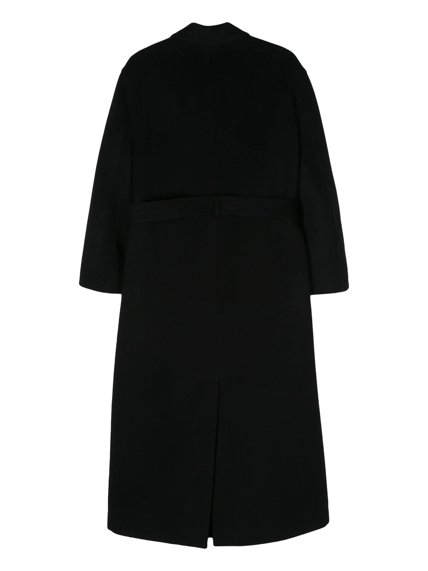 belted wool-blend maxi coat