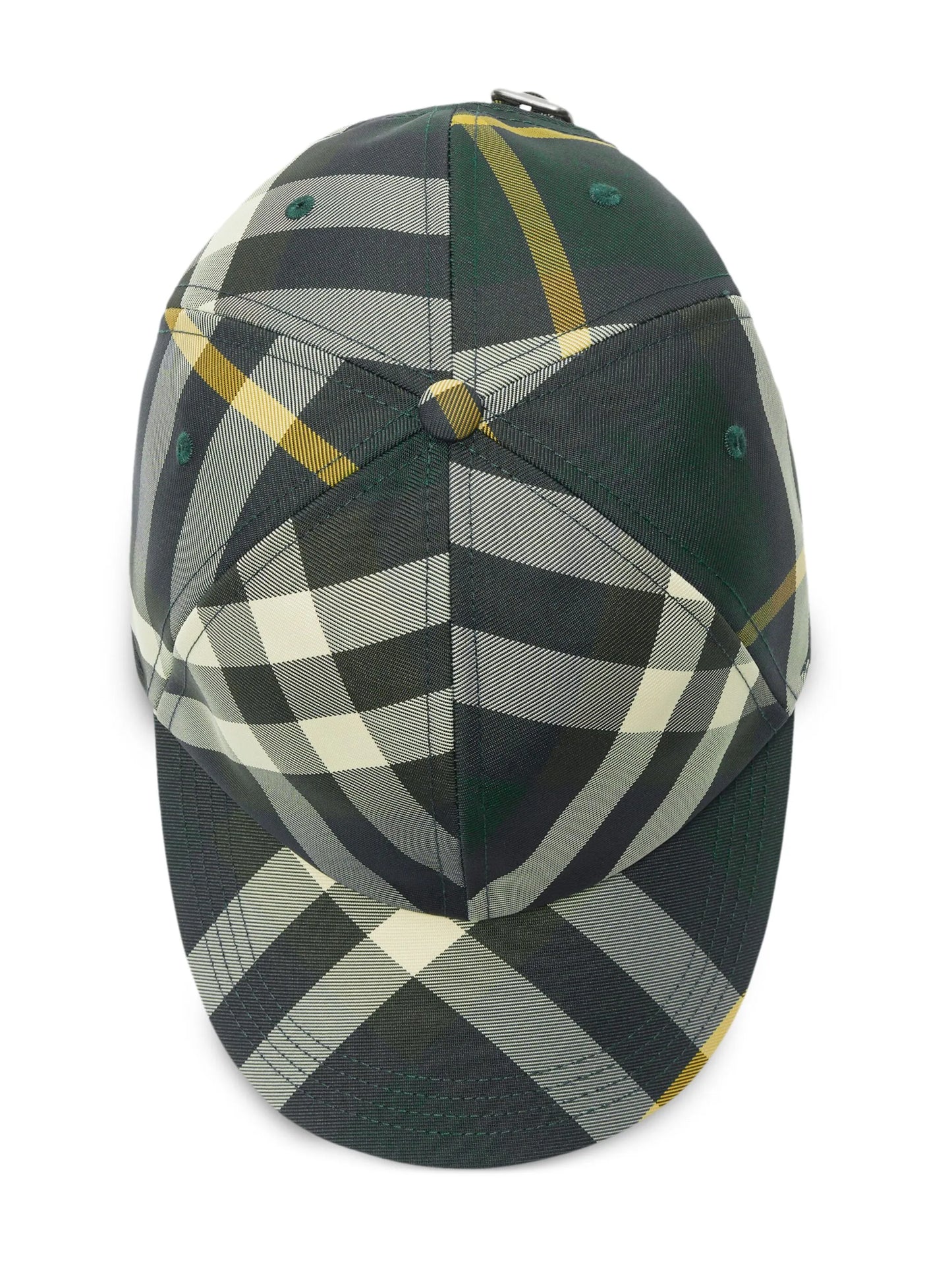 check-pattern baseball cap