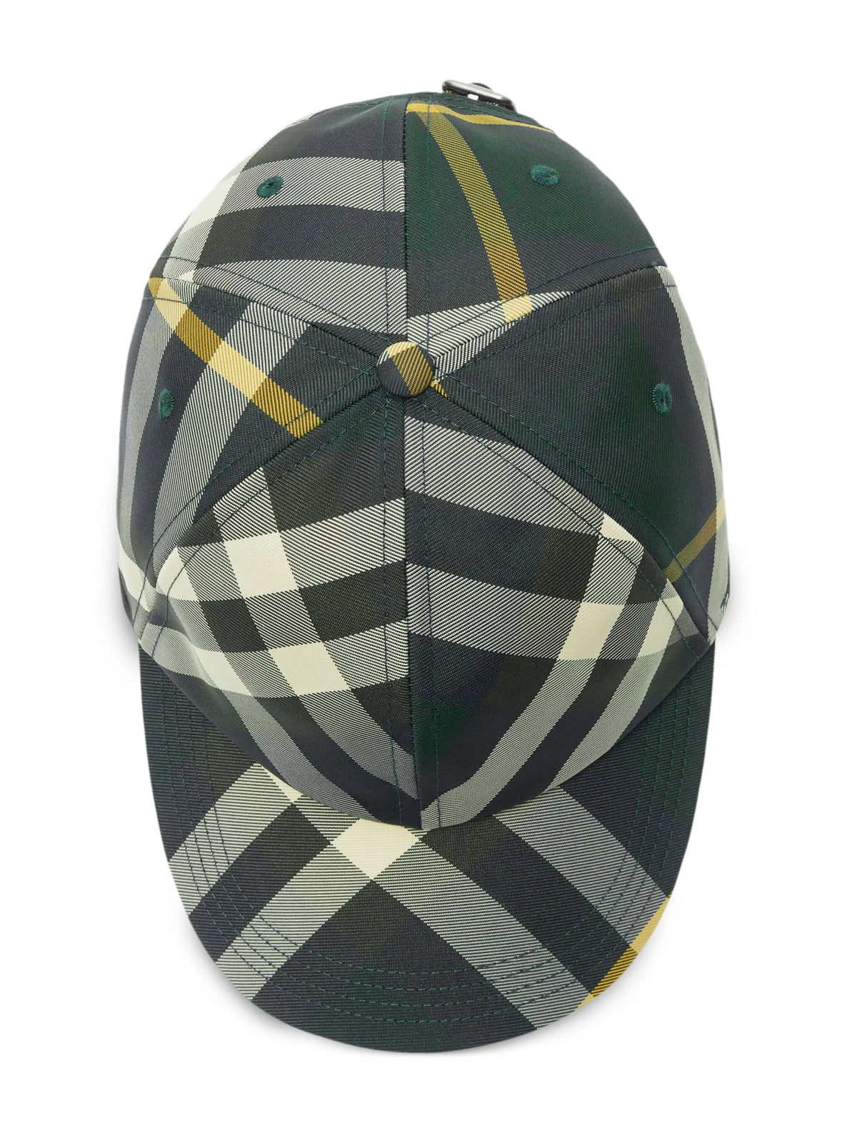 check-pattern baseball cap