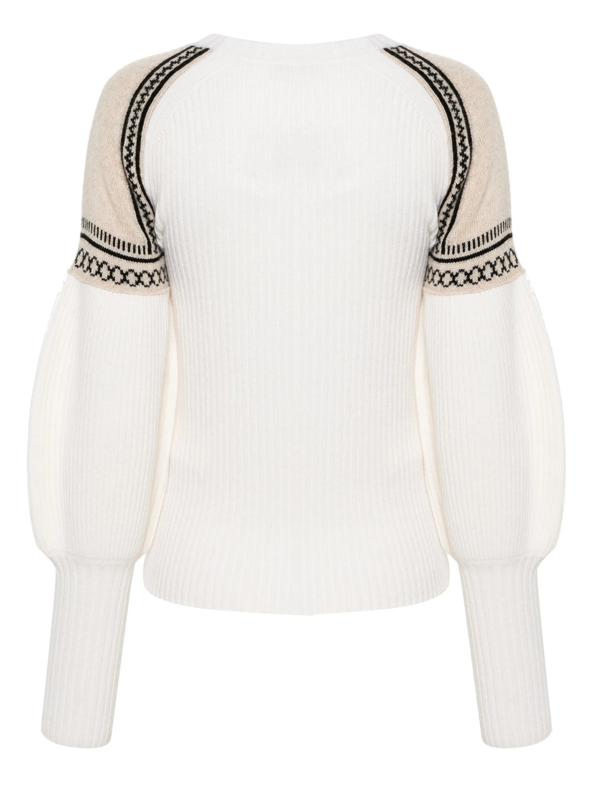 ribbed-knit panelled jumper