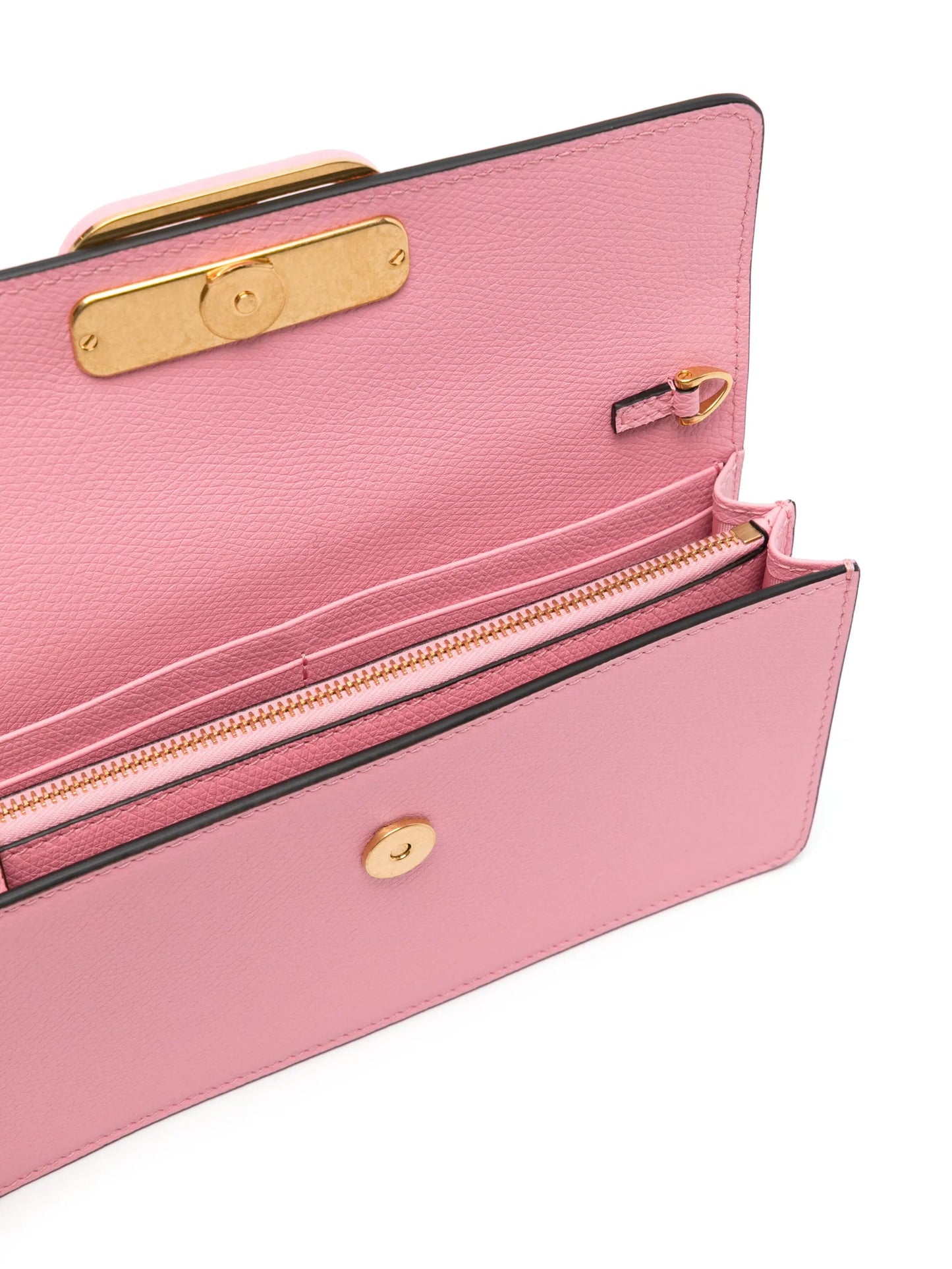 VLogo Signature leather clutch bag