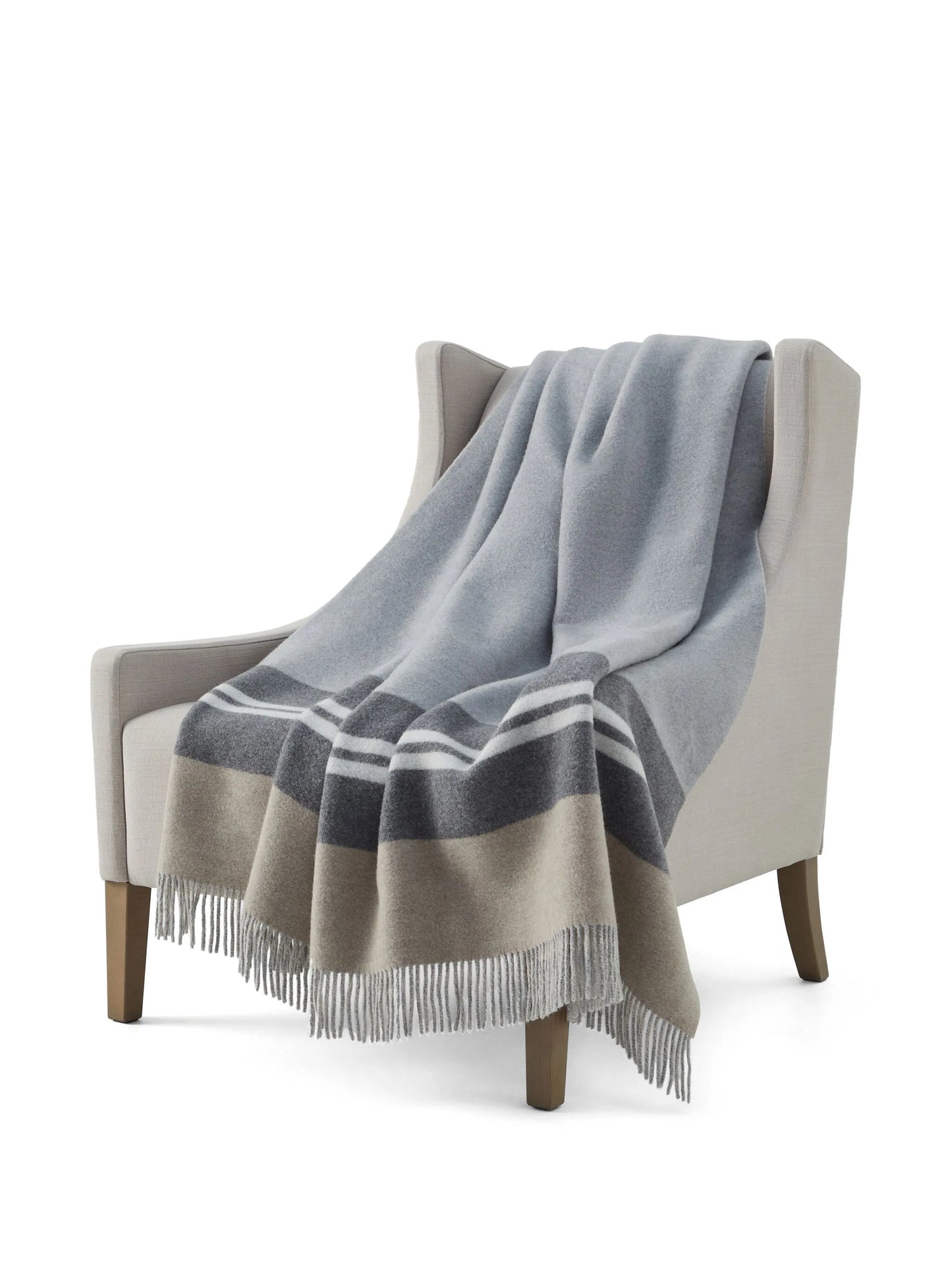 colour-block cashmere blanket