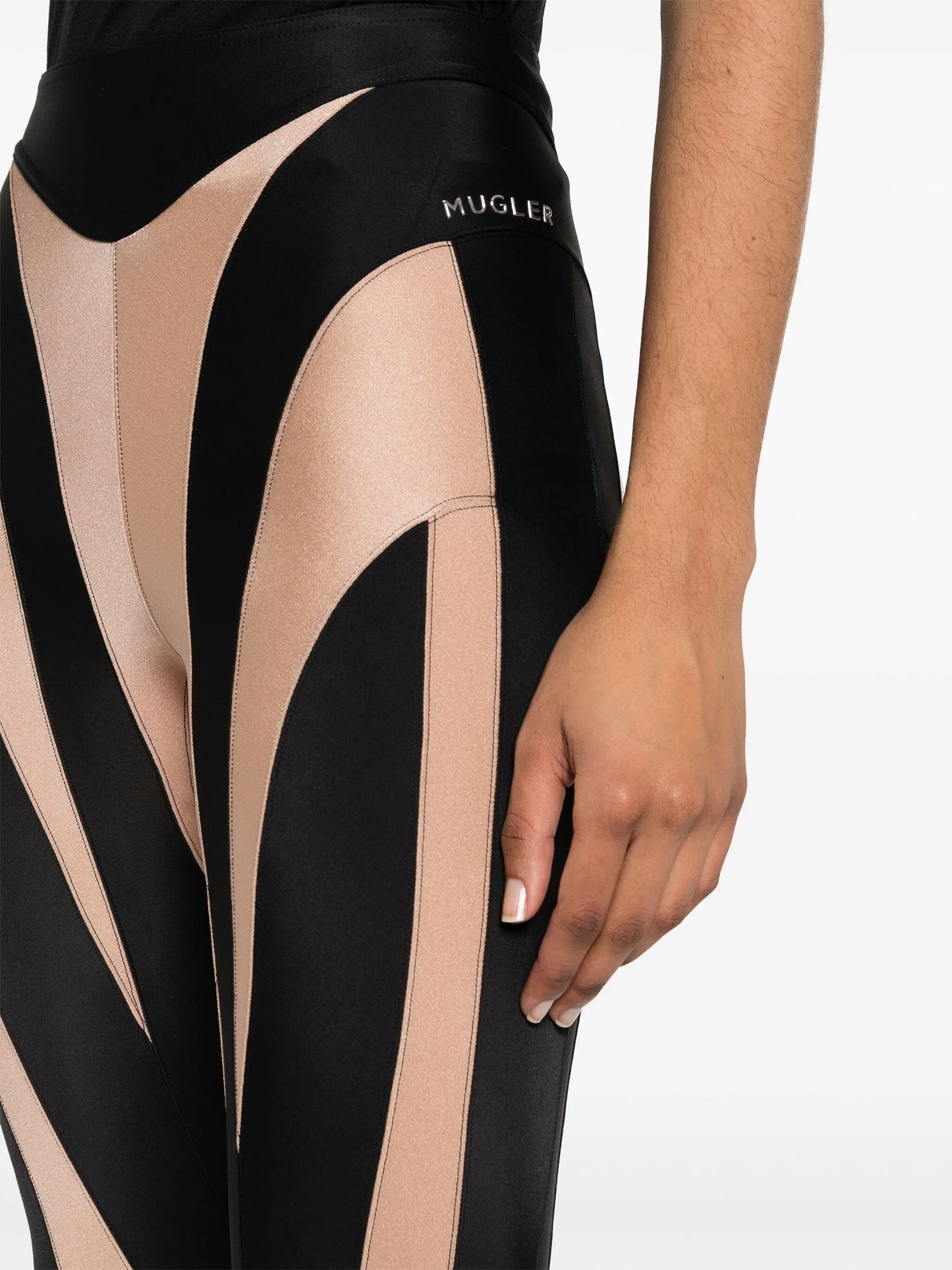panelled spiral leggings